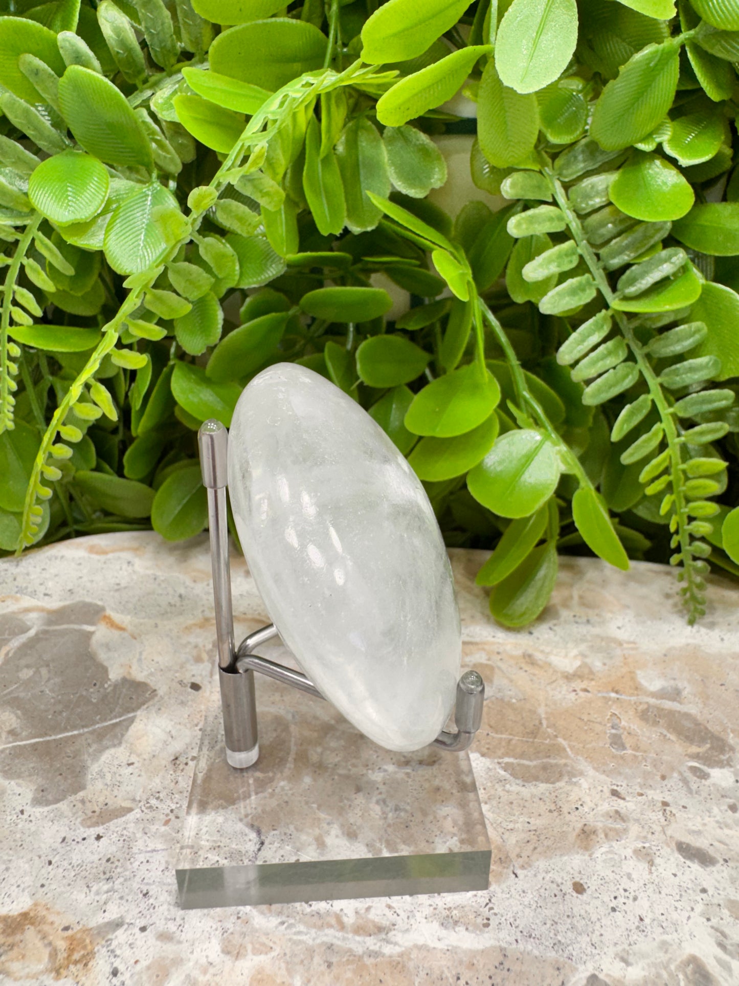 Clear Quartz Palm Stone 174g
