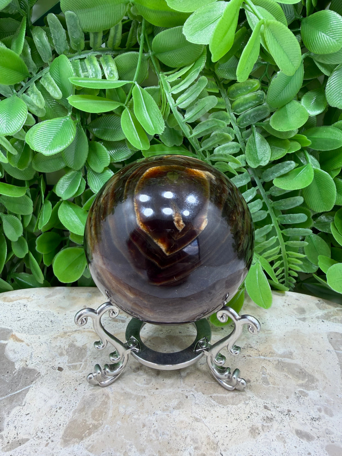 Chocolate Calcite Sphere | Grounding • Emotional Balance • Inner Strength