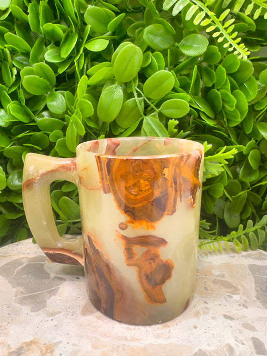 Green Banded Onyx Mug 434g