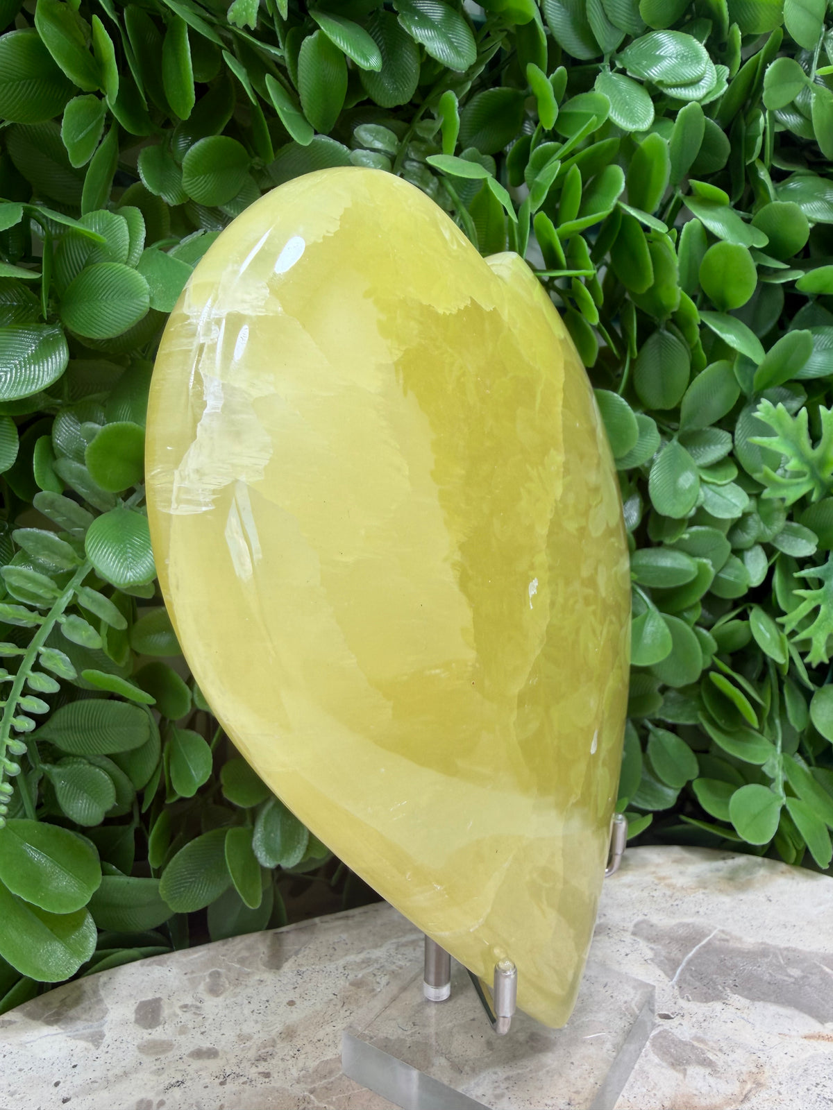 Lemon Calcite Heart 1446g