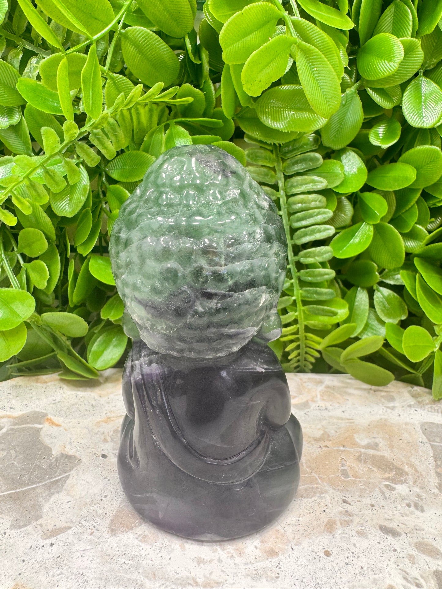 Fluorite Buddha 586g