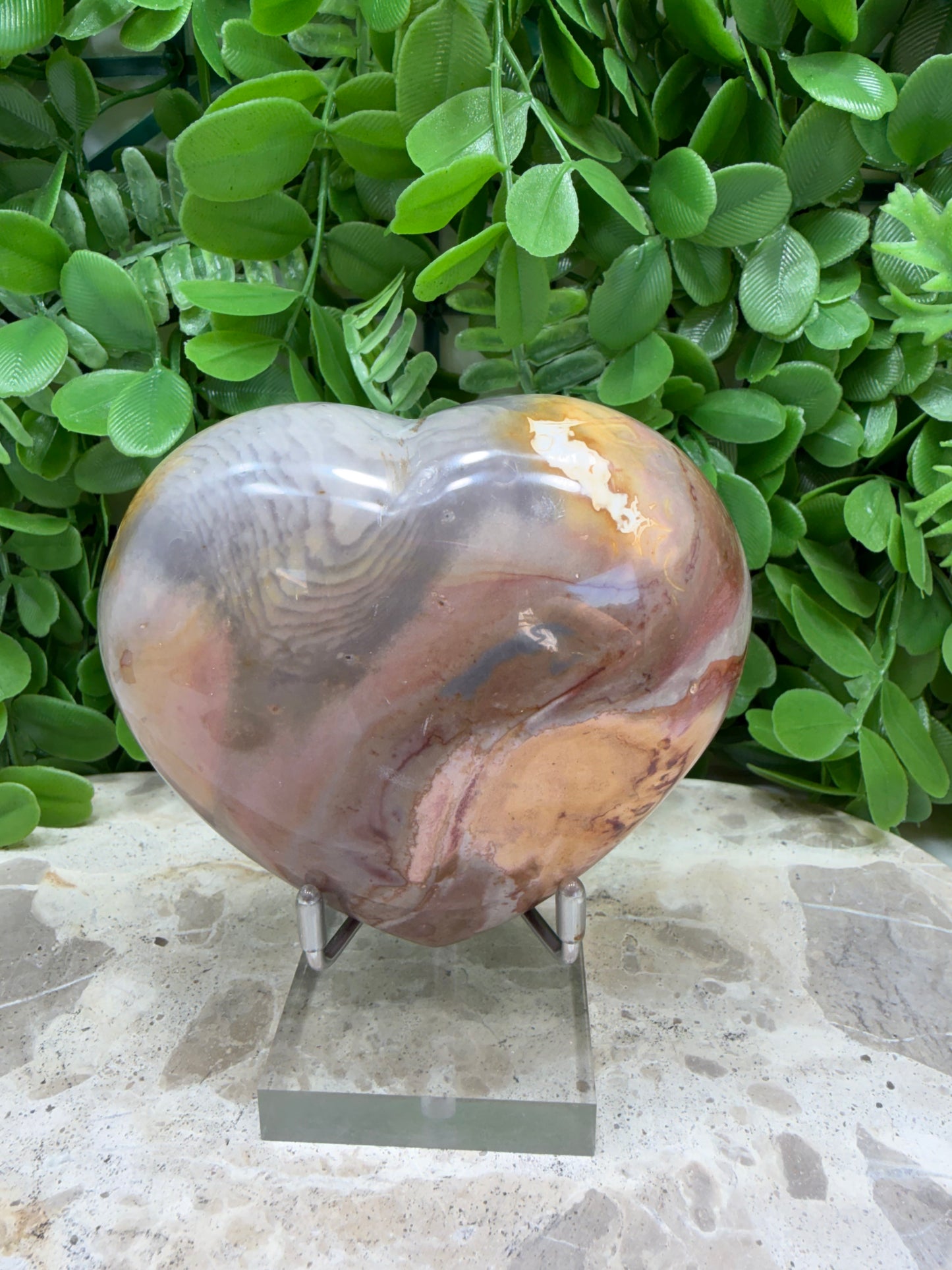 Polychrome Jasper Heart 440g