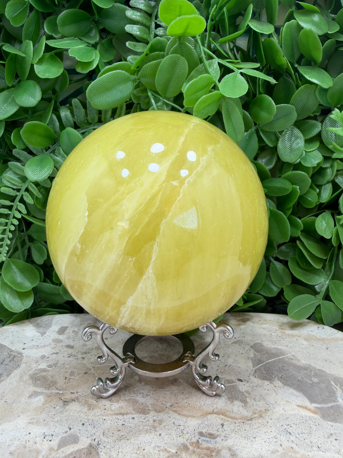 Lemon Calcite Sphere 1790g | Joy • Confidence • Motivation