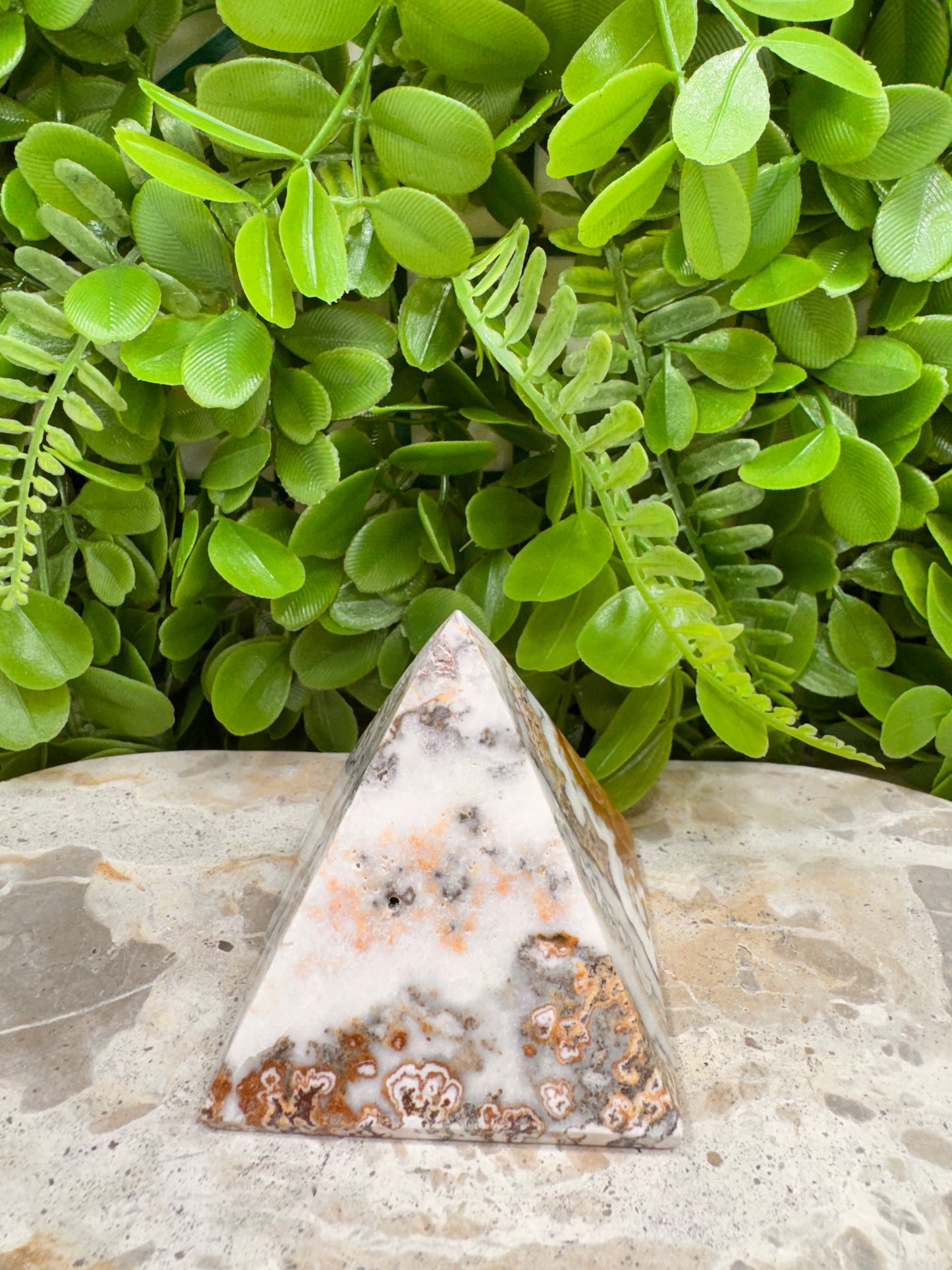 Dendritic Ocean Root Jasper Pyramid 293g