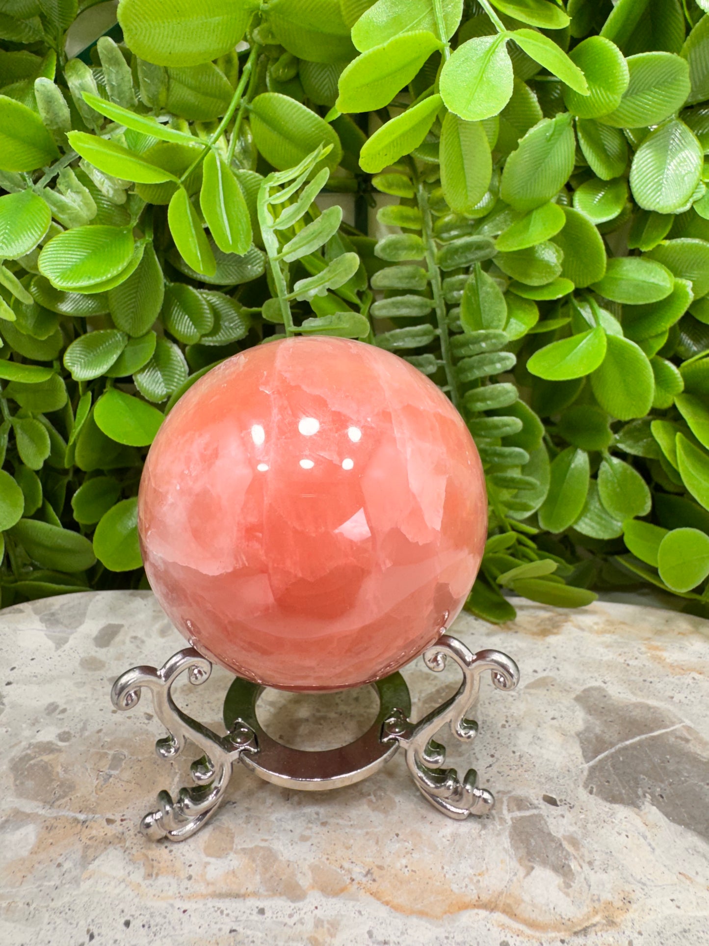 Rose Calcite Sphere 402