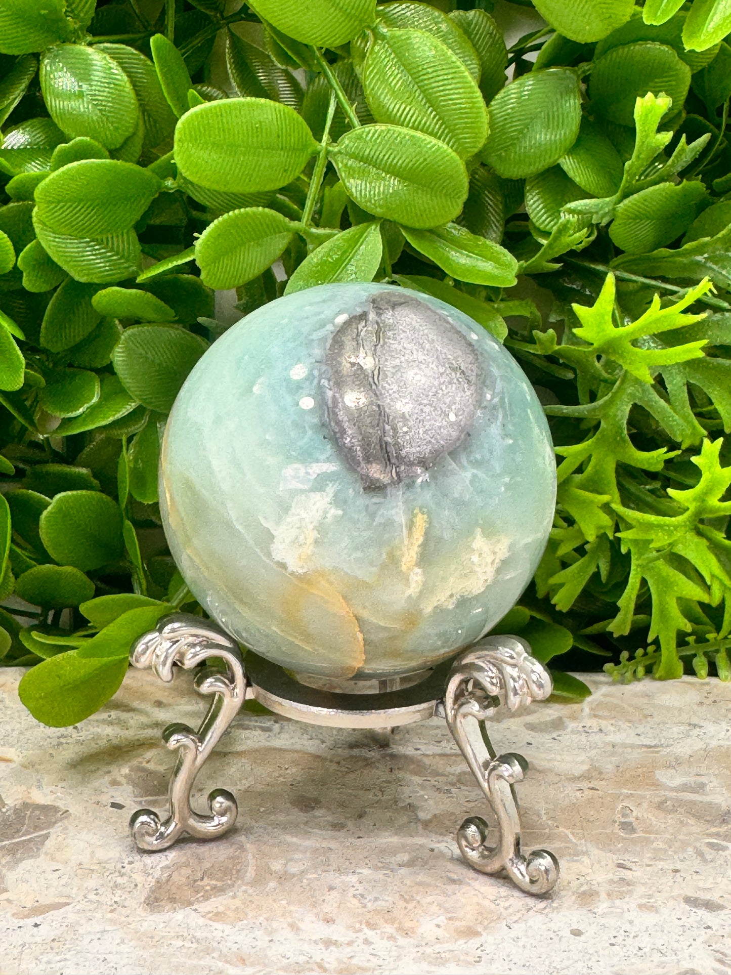 Sky Blue Opal Sphere 395g