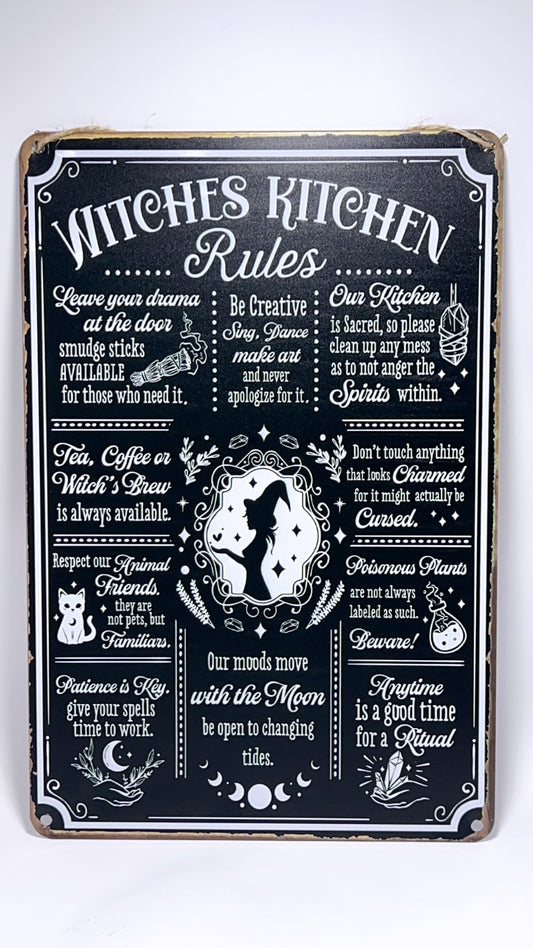 Witches Kitchen Rules Tin Sign