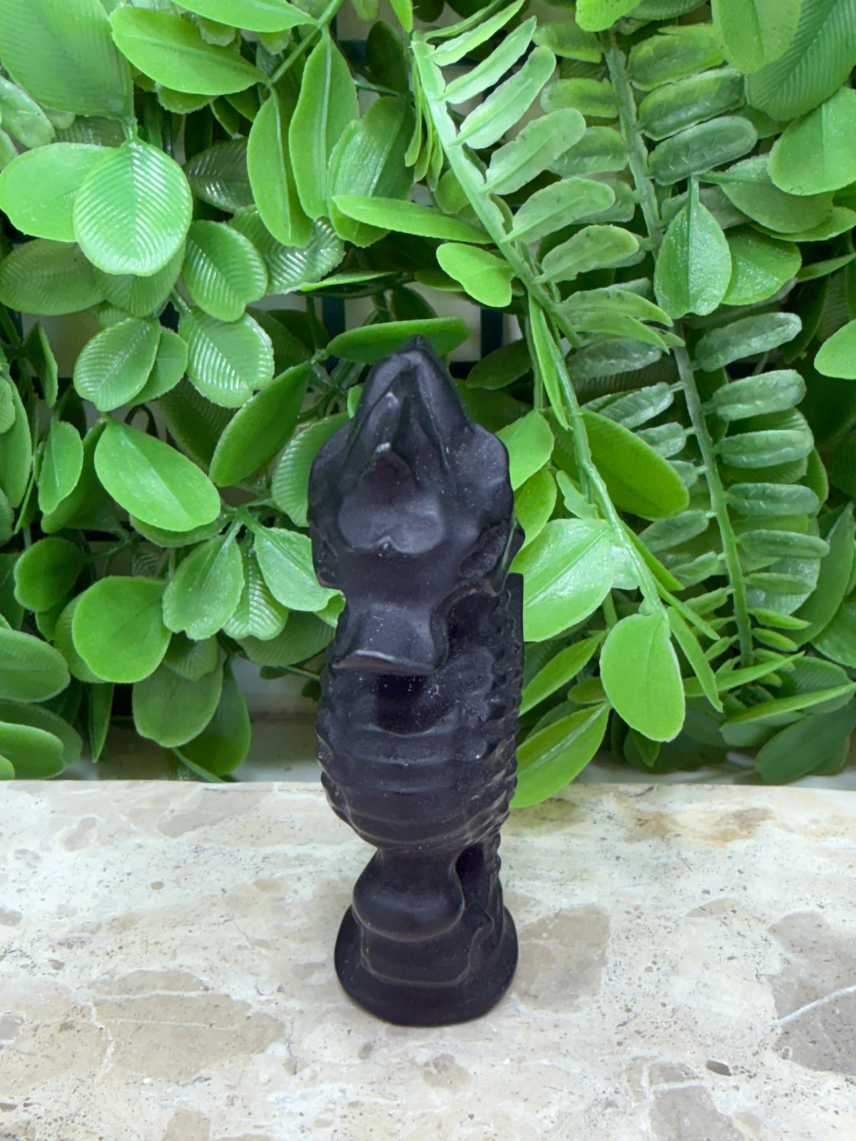 Black Obsidian Seahorse 110g