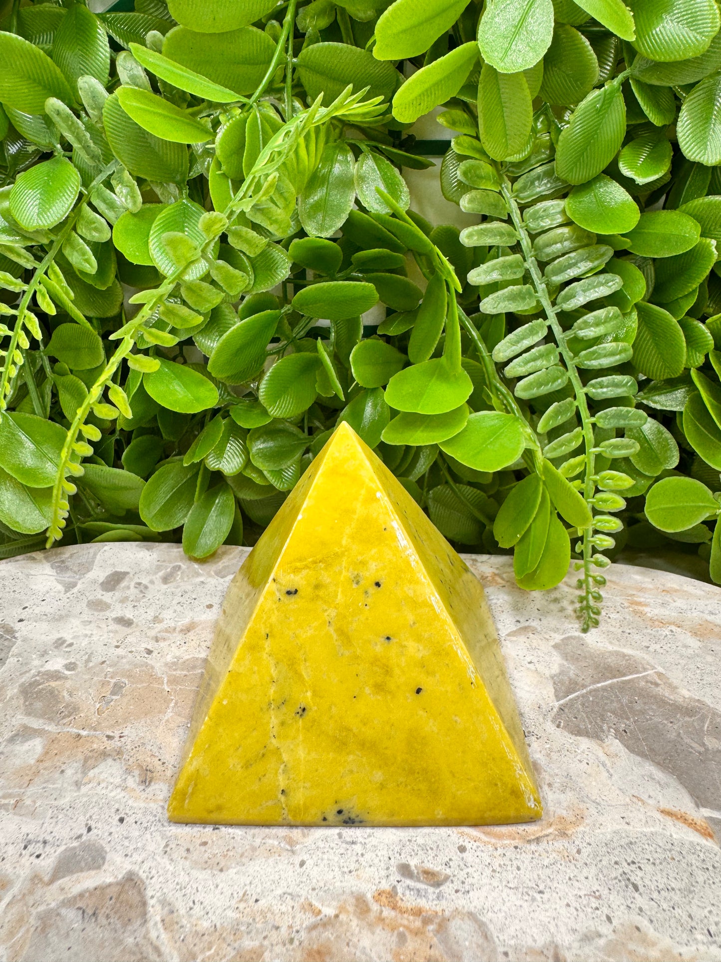 Jade & Hematite Pyramid 310g