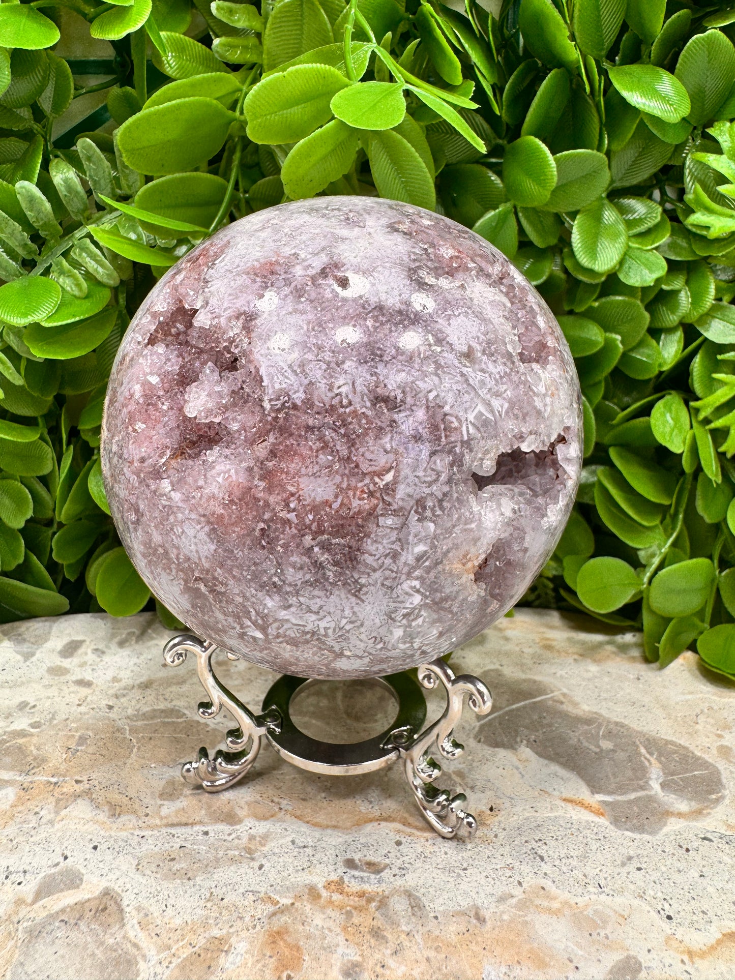 Pink Amethyst Sphere 1216g