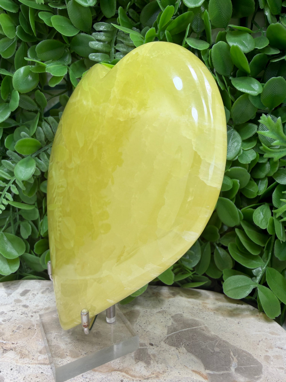 Lemon Calcite Heart 1236g