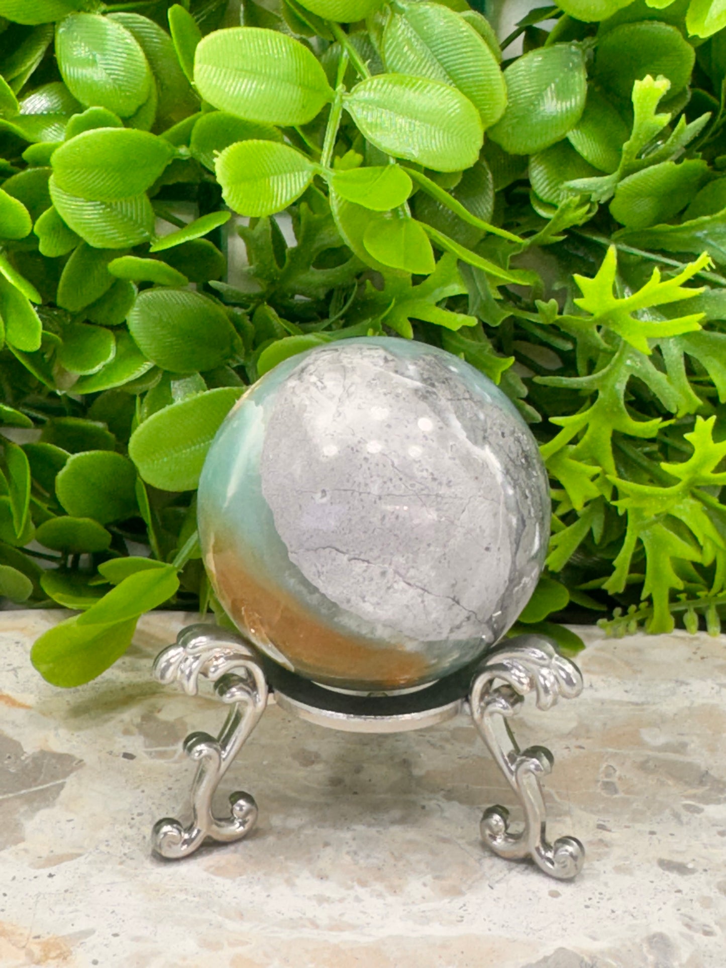 Sky Blue Opal Sphere 277g