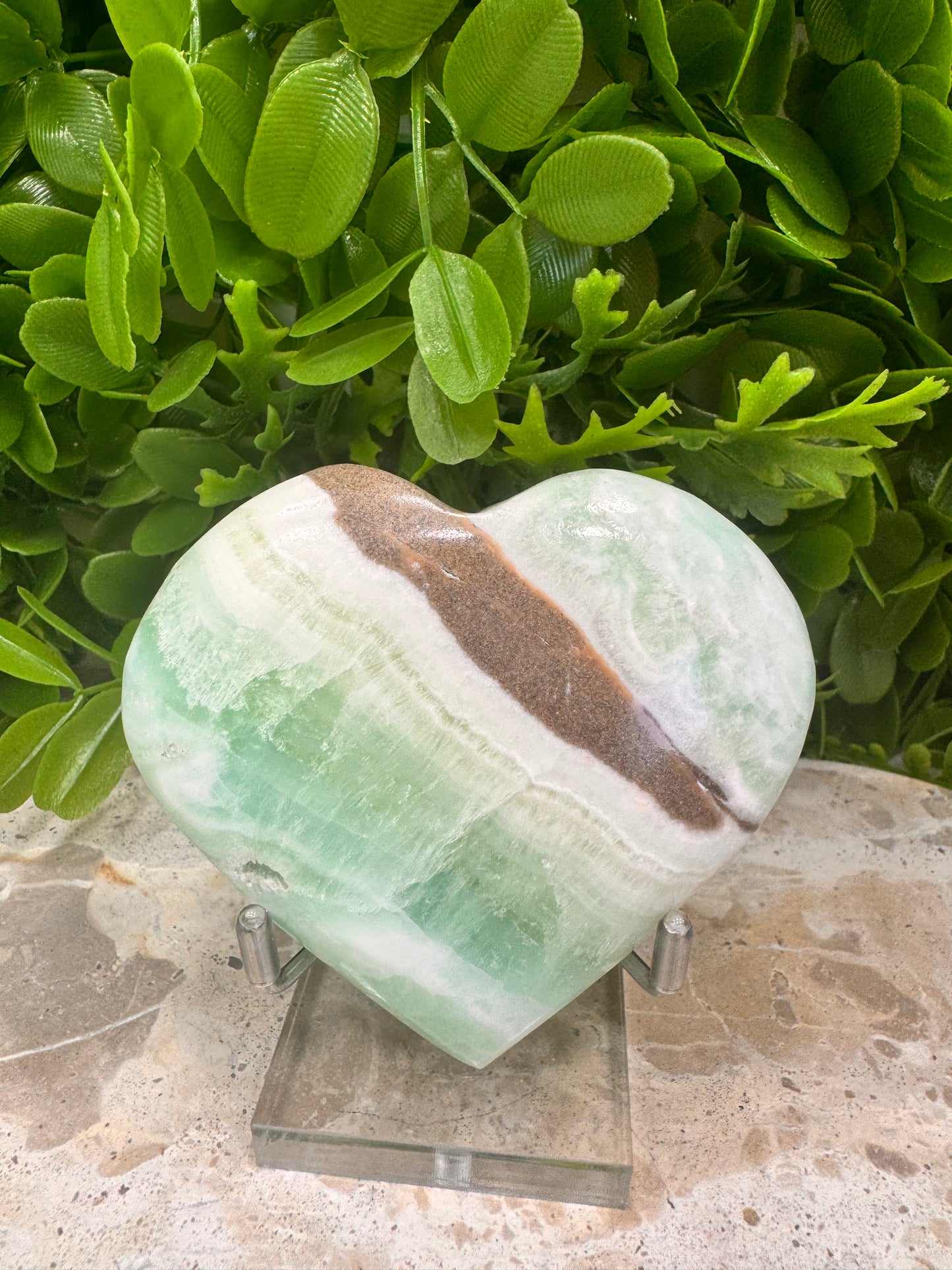 Caribbean Calcite Heart 248g