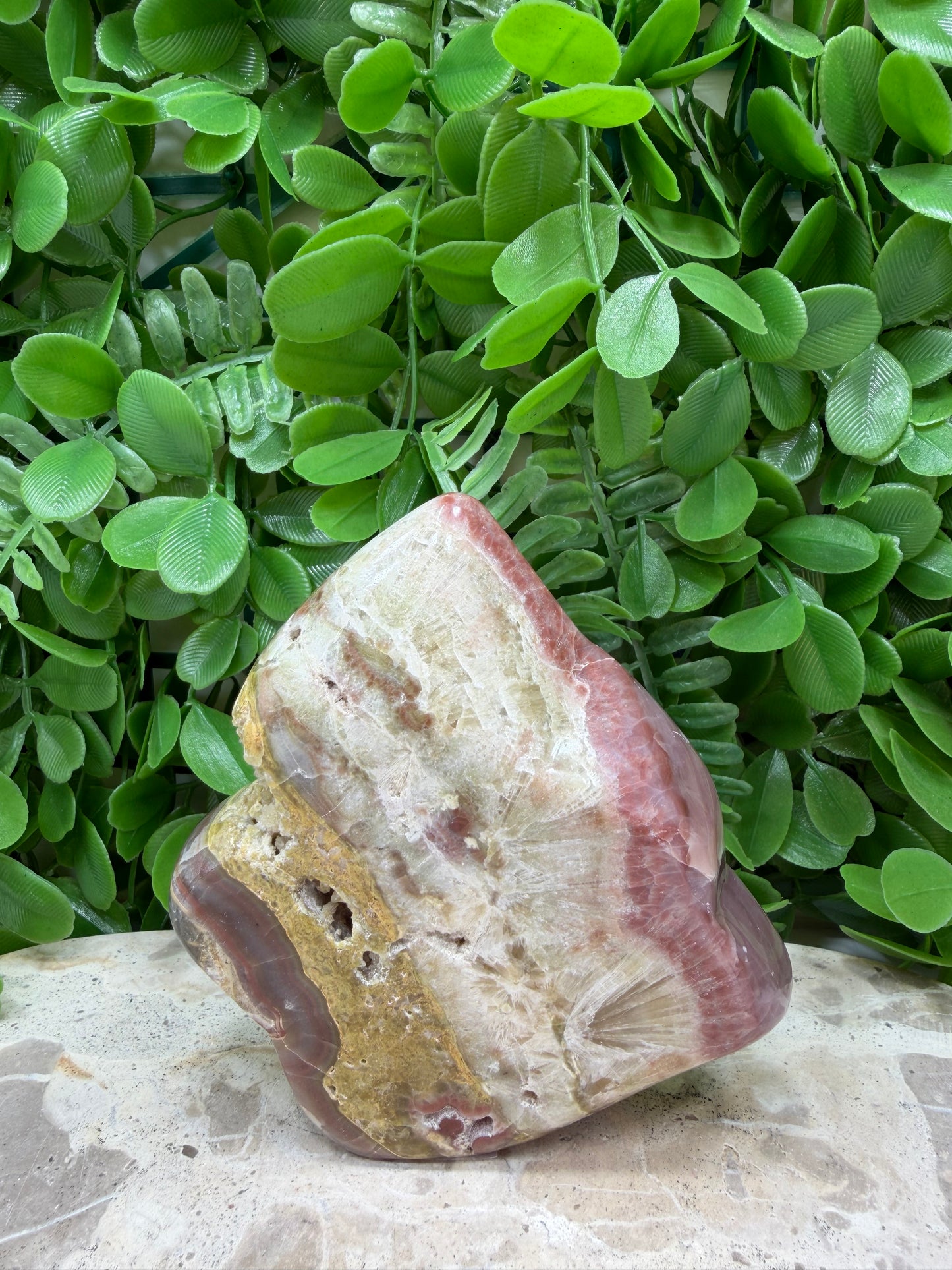 Pink Banded Onyx Freeform 400g