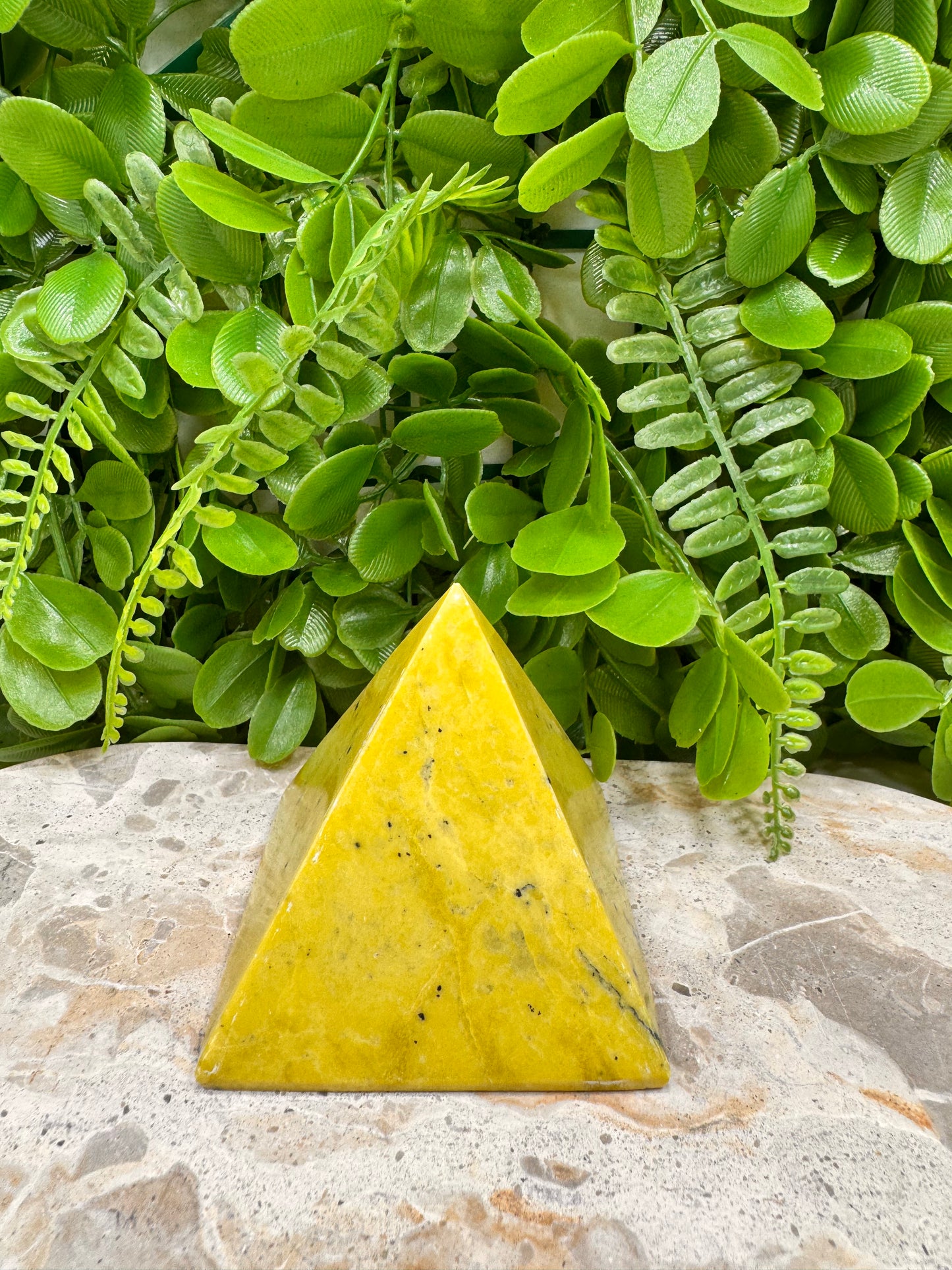 Jade & Hematite Pyramid 310g