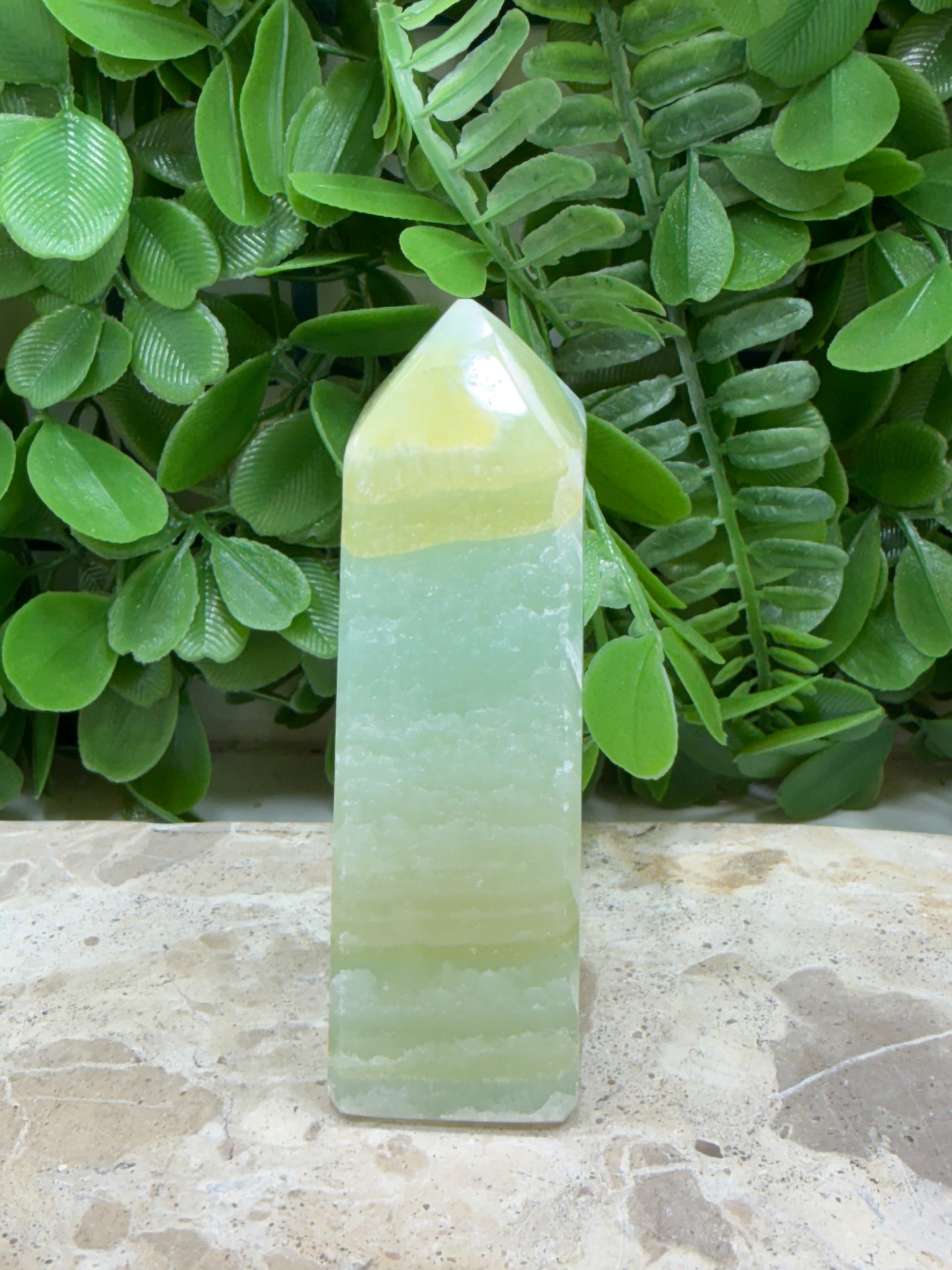 Pistachio Calcite Point 164g
