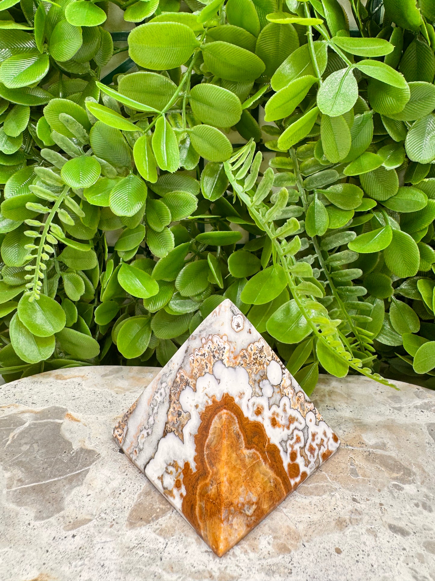 Dendritic Ocean Root Jasper Pyramid 293g