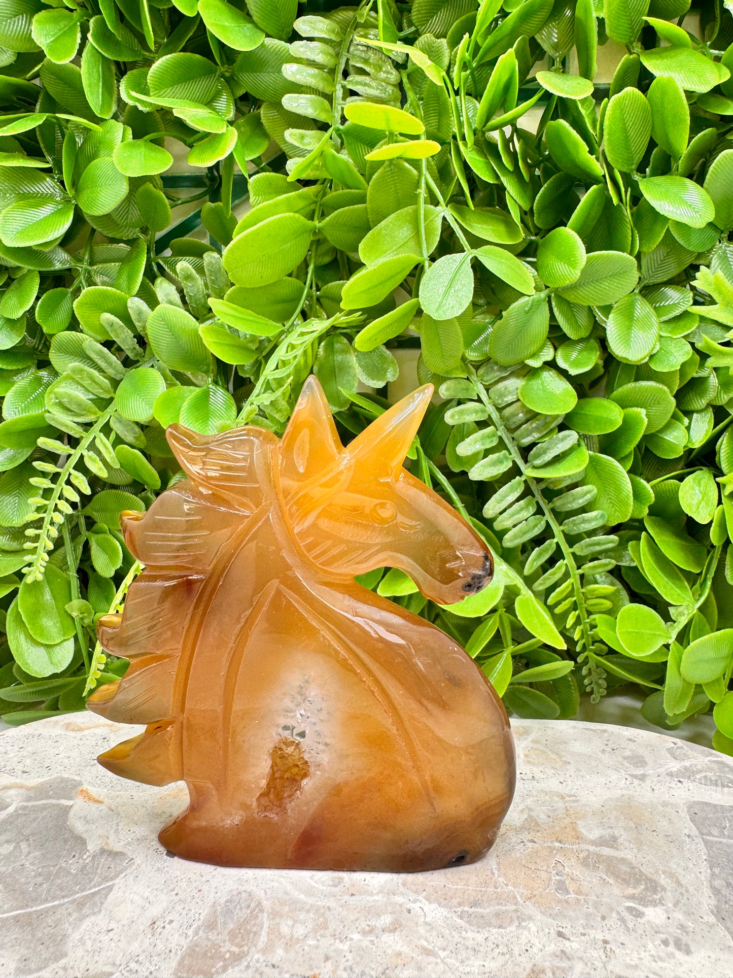 Druzy Agate Unicorn 244g