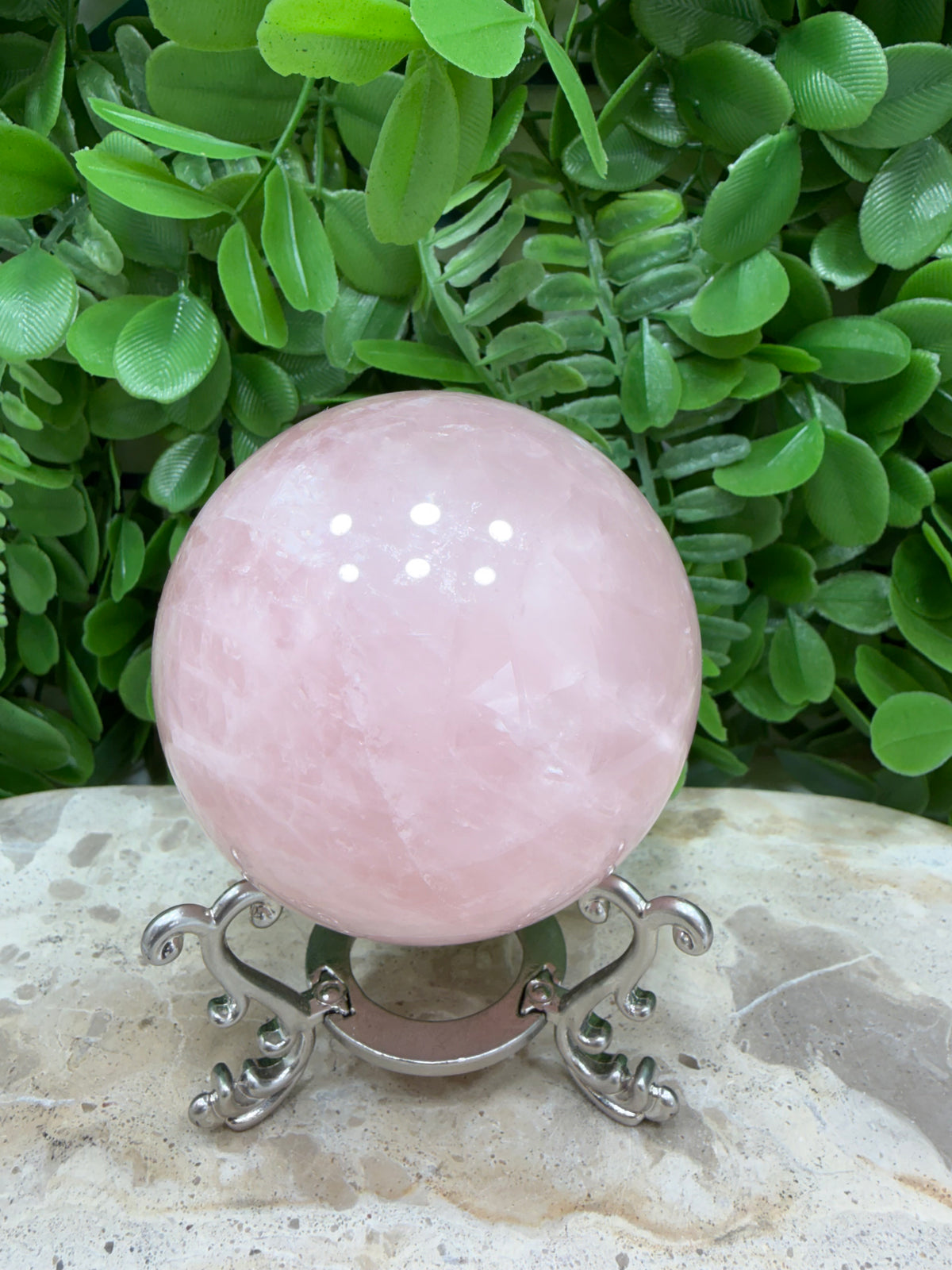 Rose Quartz Sphere | Love • Compassion • Healing