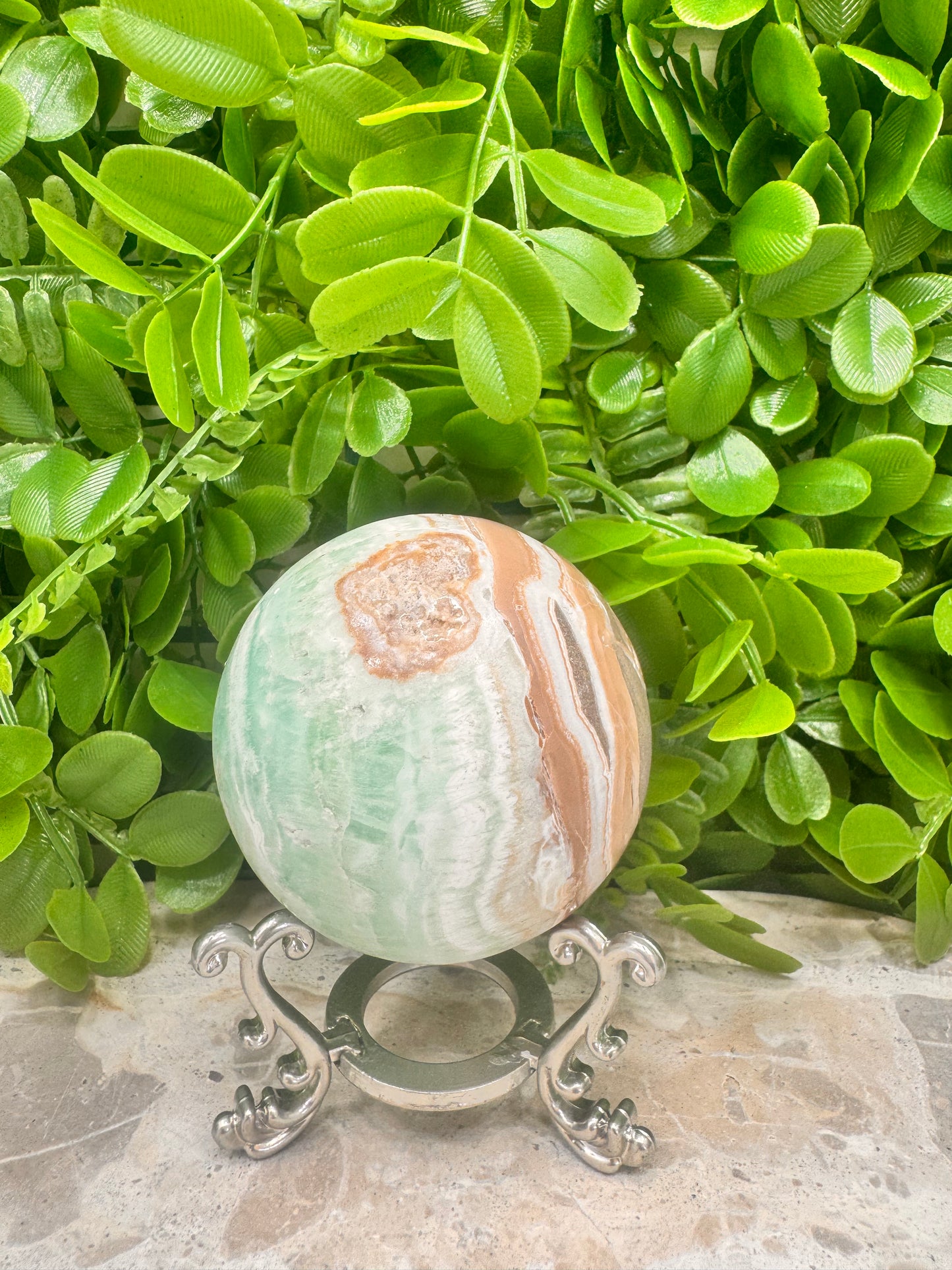 Caribbean Calcite Sphere 488g