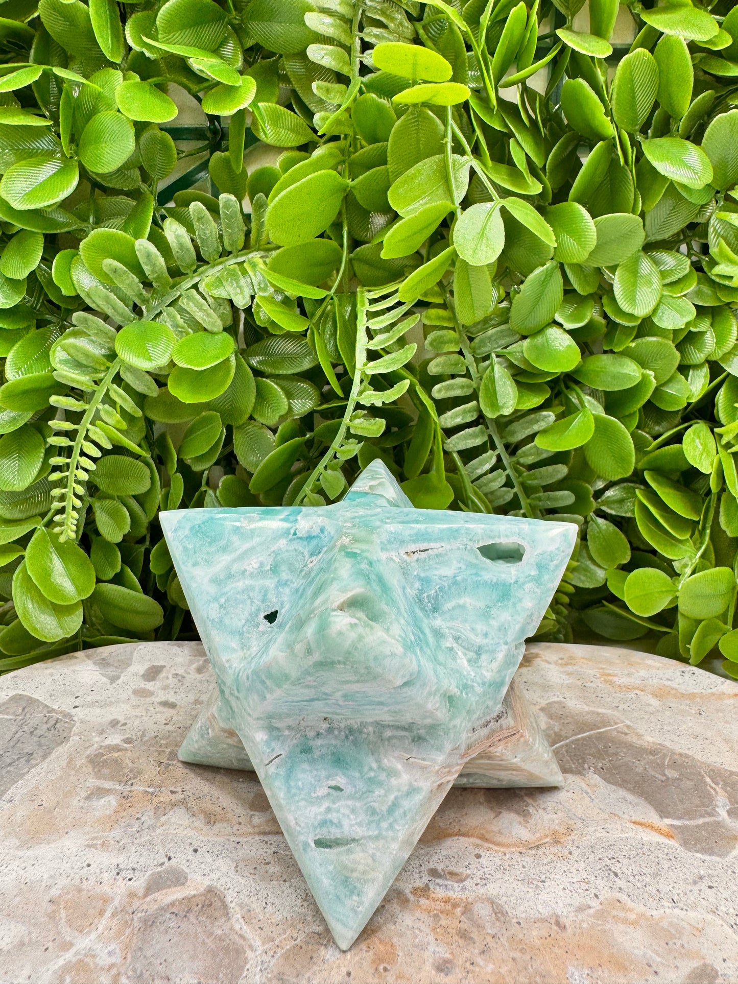 Blue Aragonite Merkaba 652g