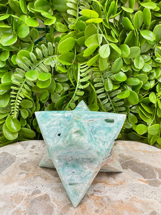 Blue Aragonite Merkaba 652g