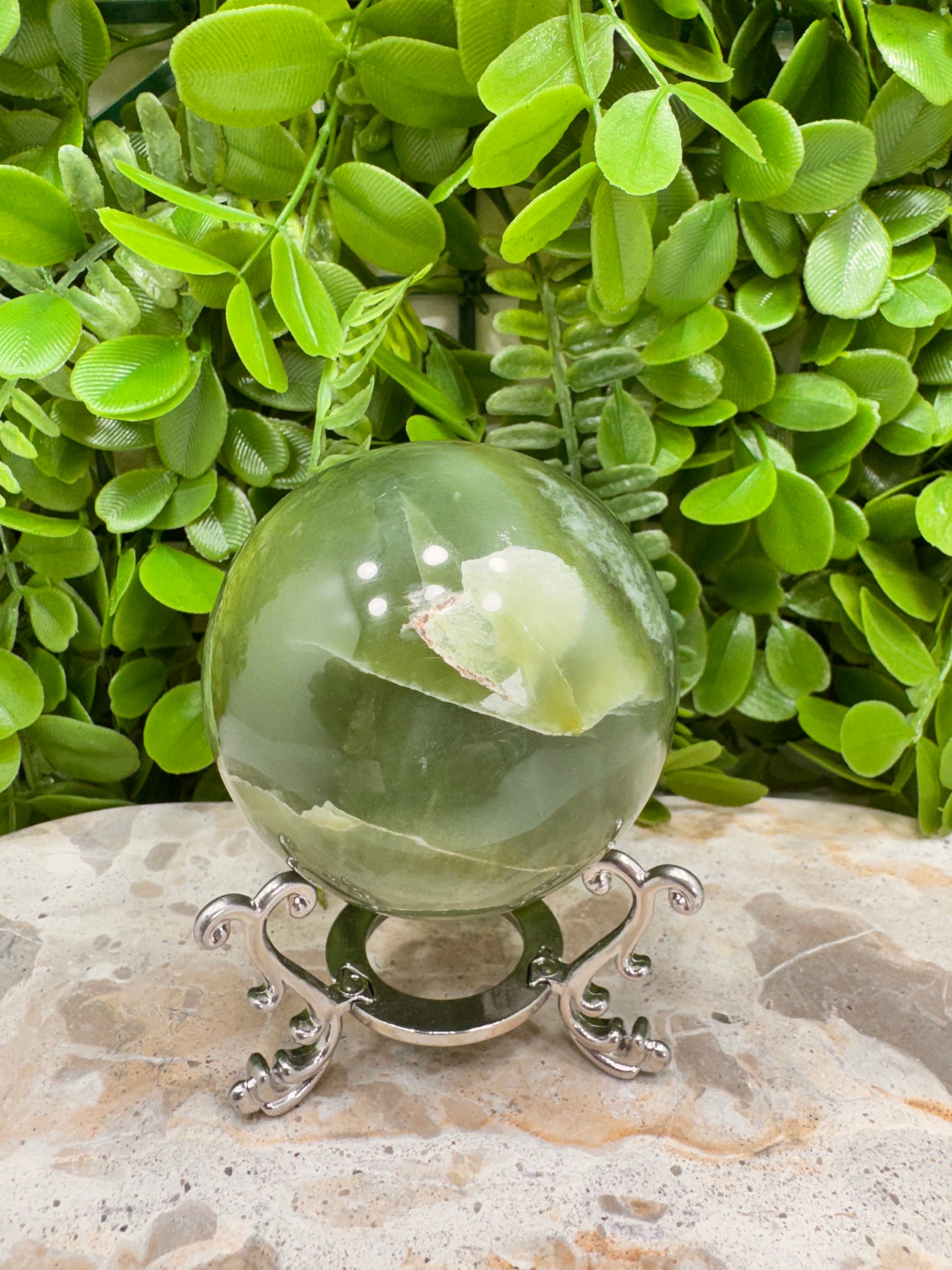 Flower Jade Sphere 438g