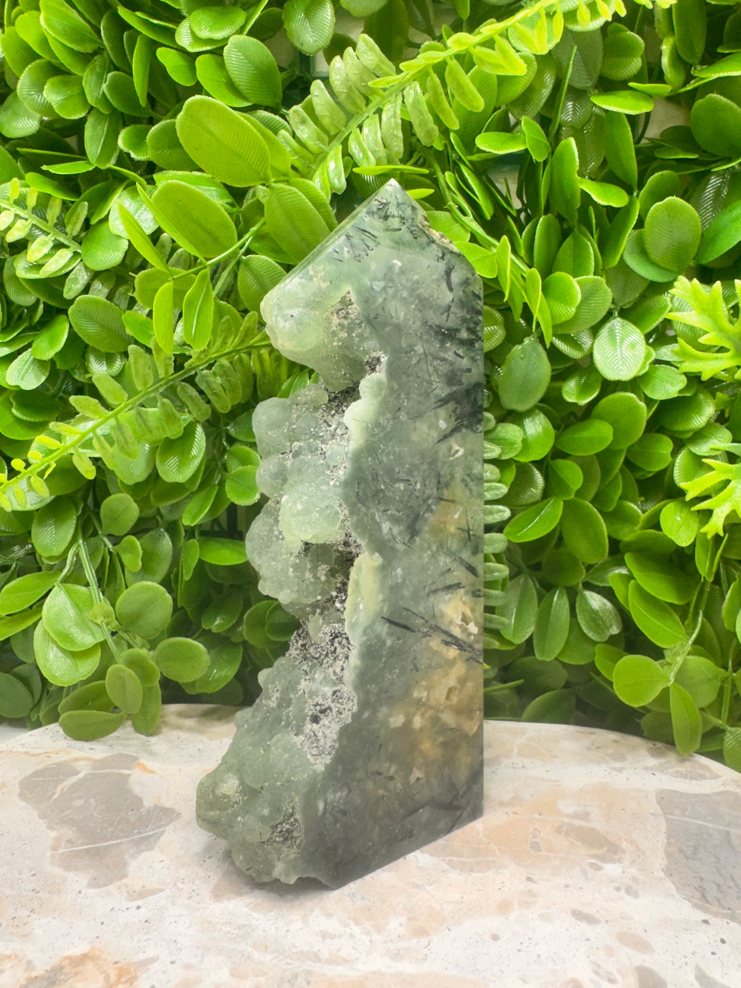 Prehnite Freeform Tower 820g