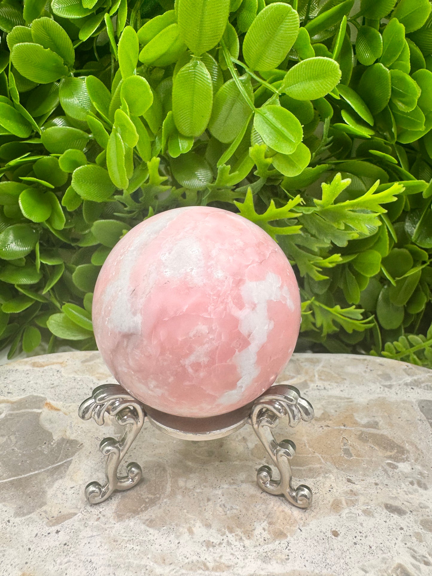 Pink Opal Sphere 366g