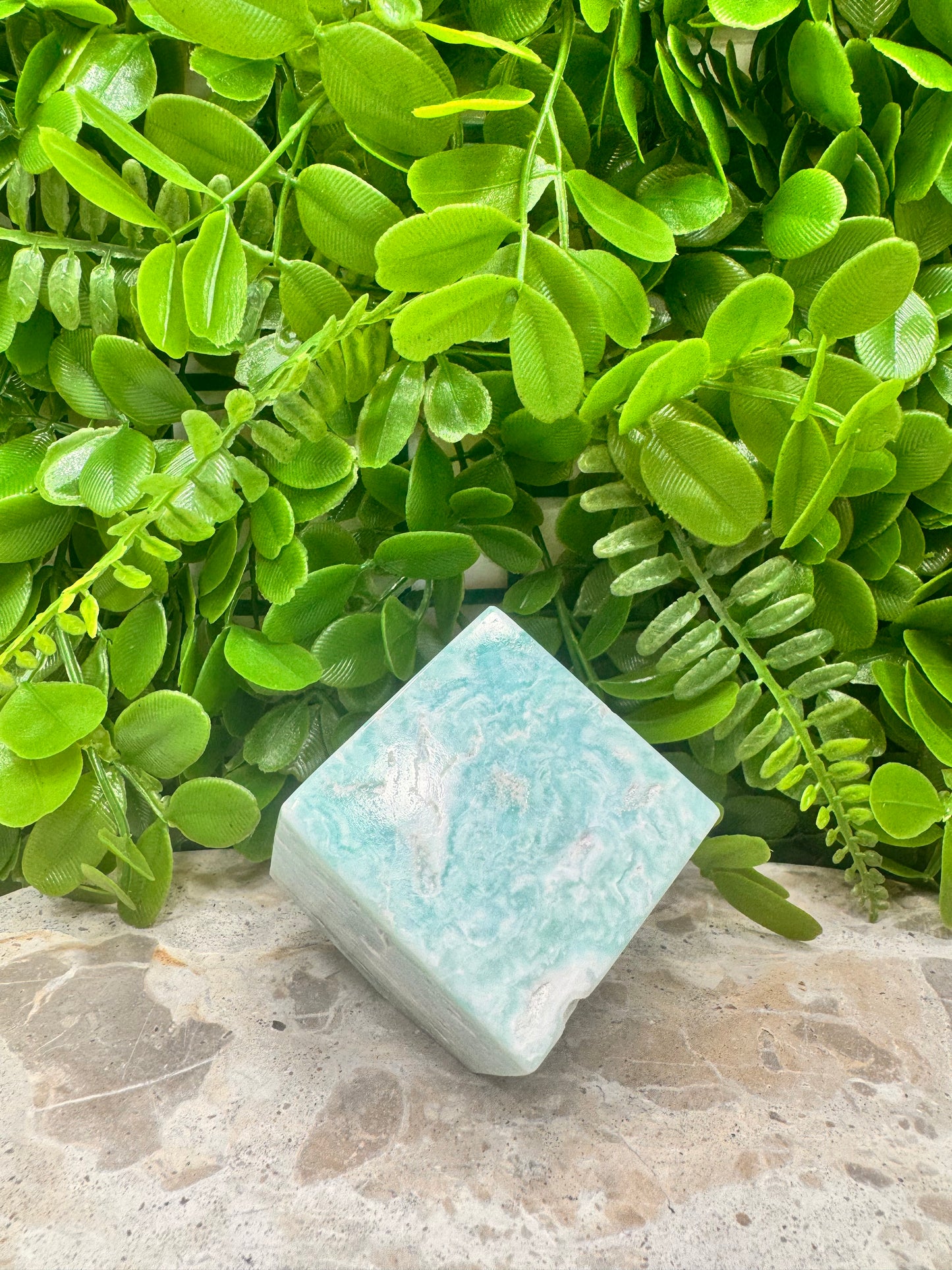 Blue Aragonite Cube 408g