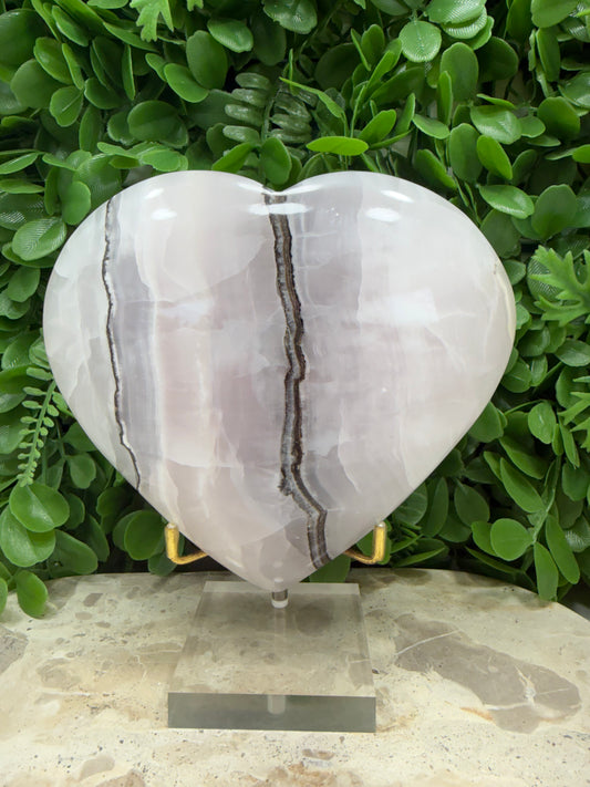 Smokey Pink Mangano Heart 1132g