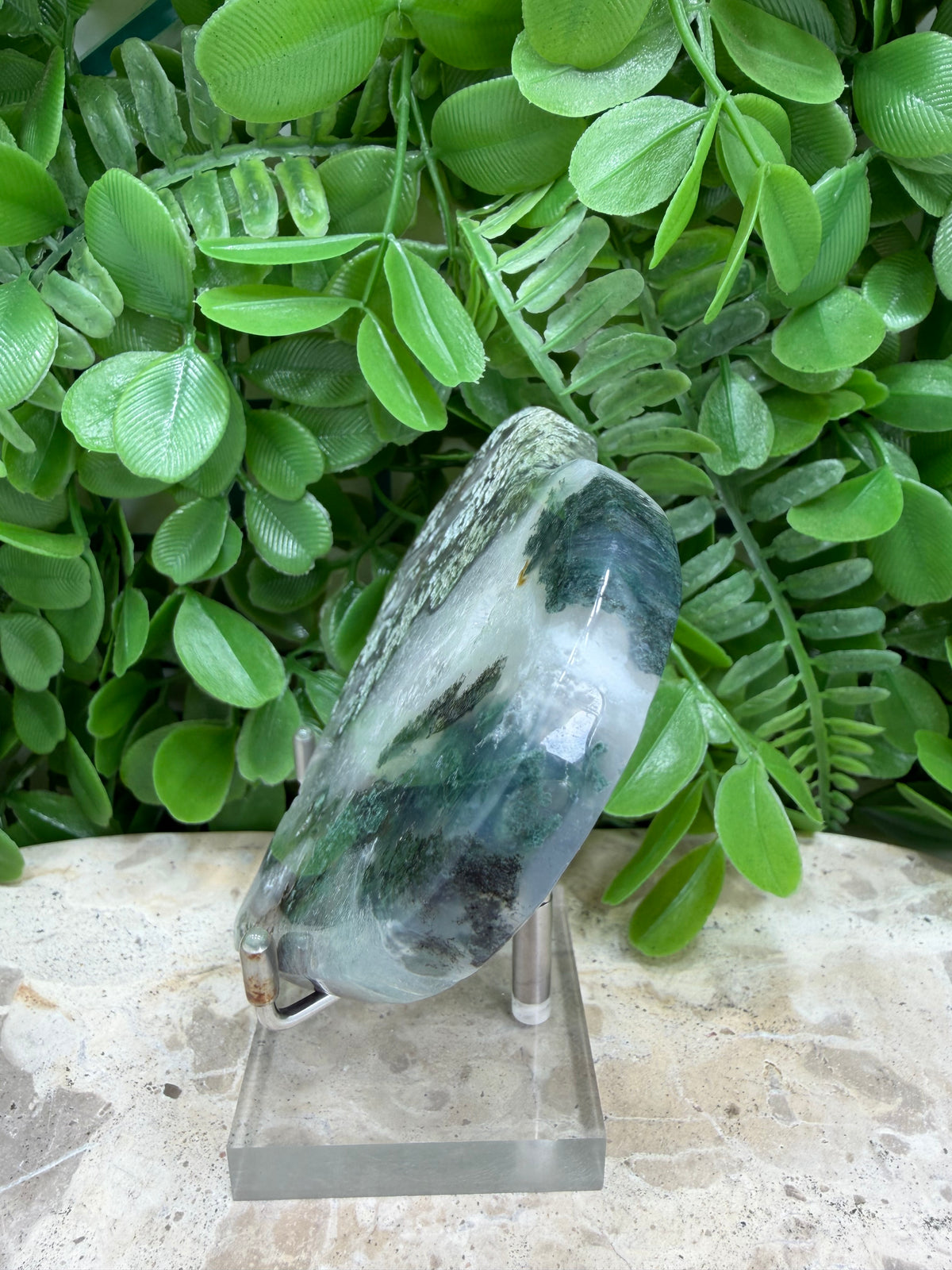 Moss Agate Heart | Growth • Abundance • Grounding