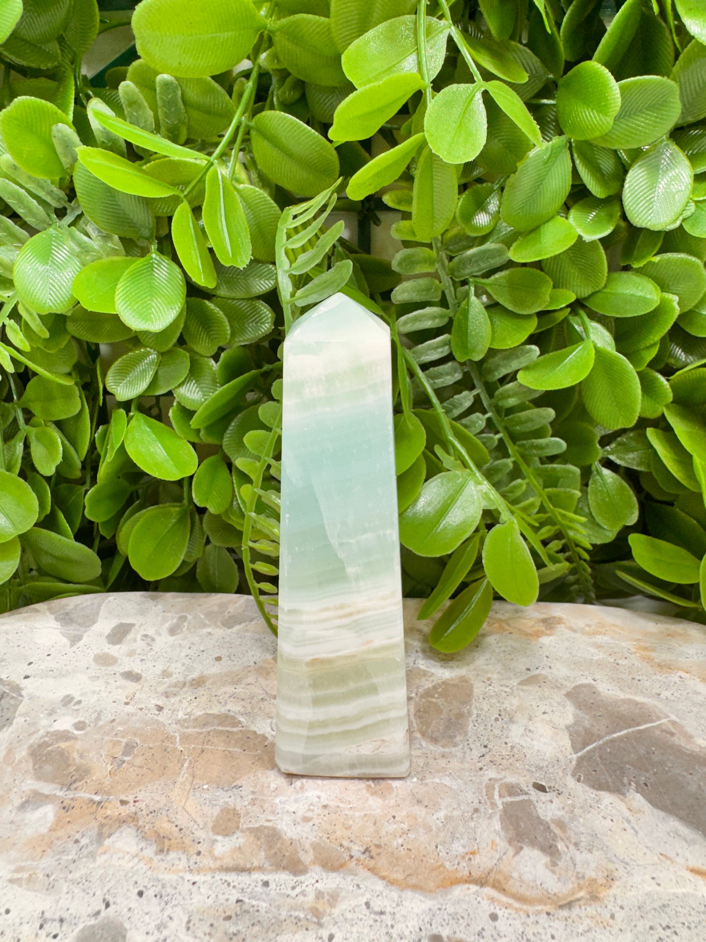 Pistachio Calcite Point 178g