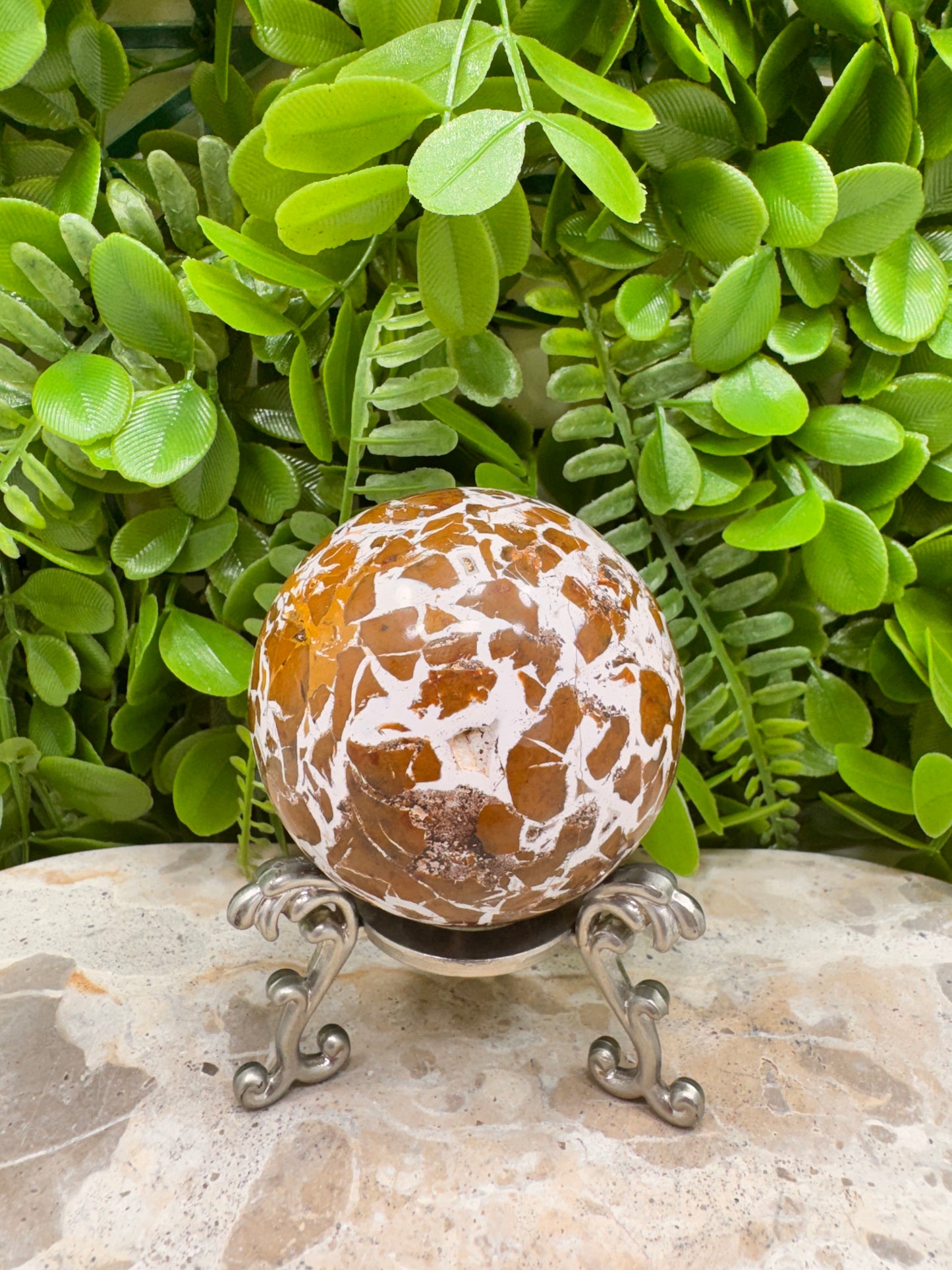 Jasper With Agate Sphere 362g