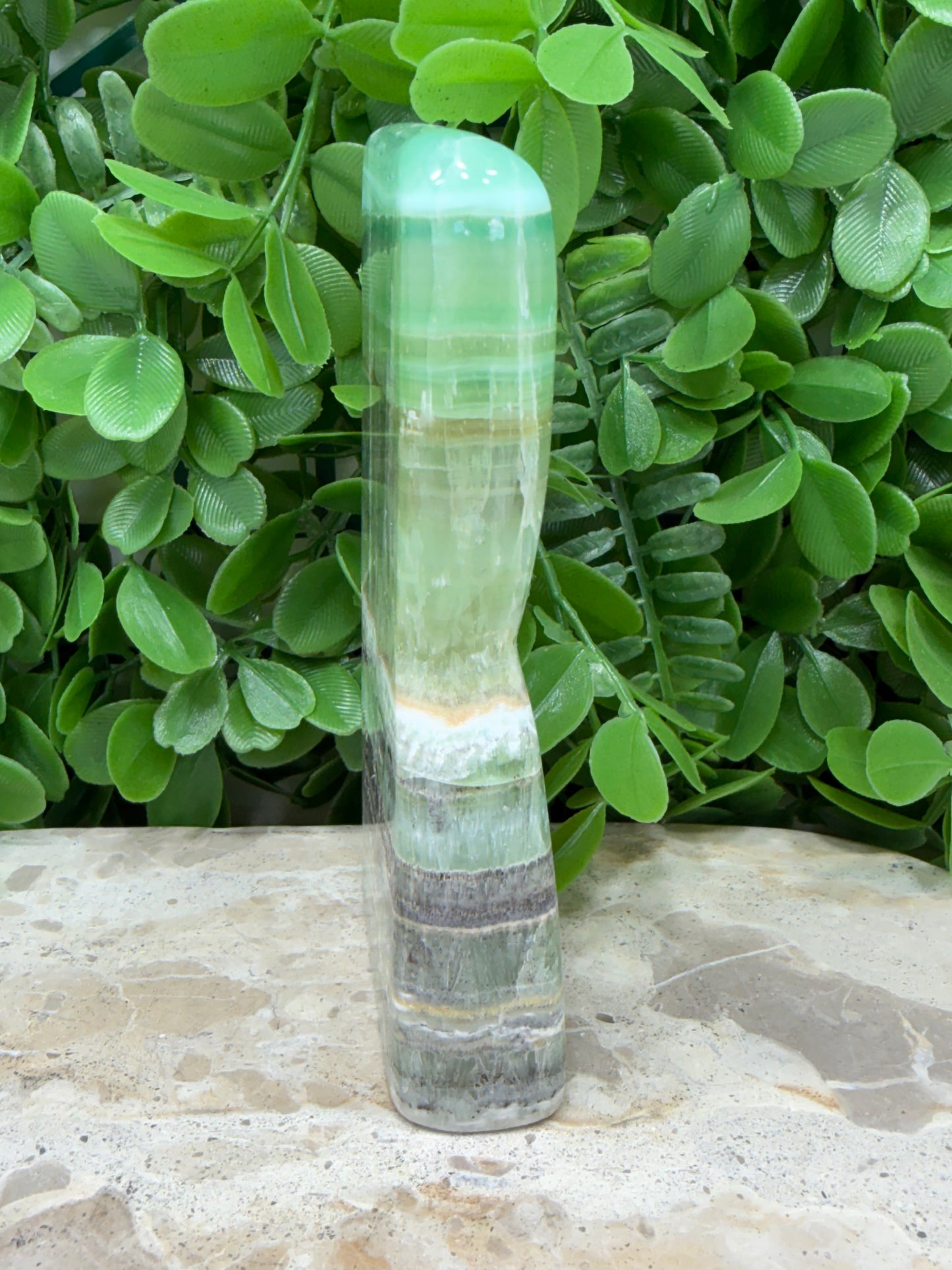 Emerald Kiwi Calcite Freeform 470g