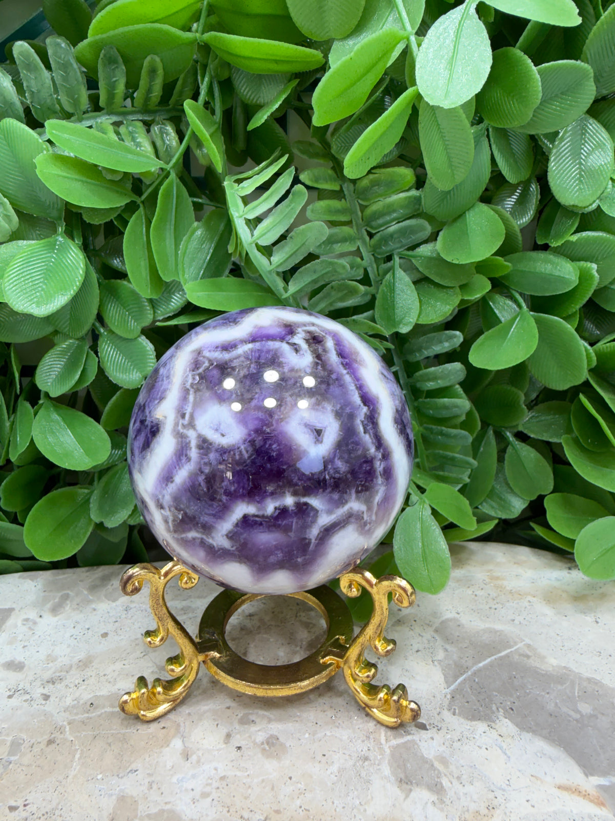 Chevron Amethyst Sphere 338g