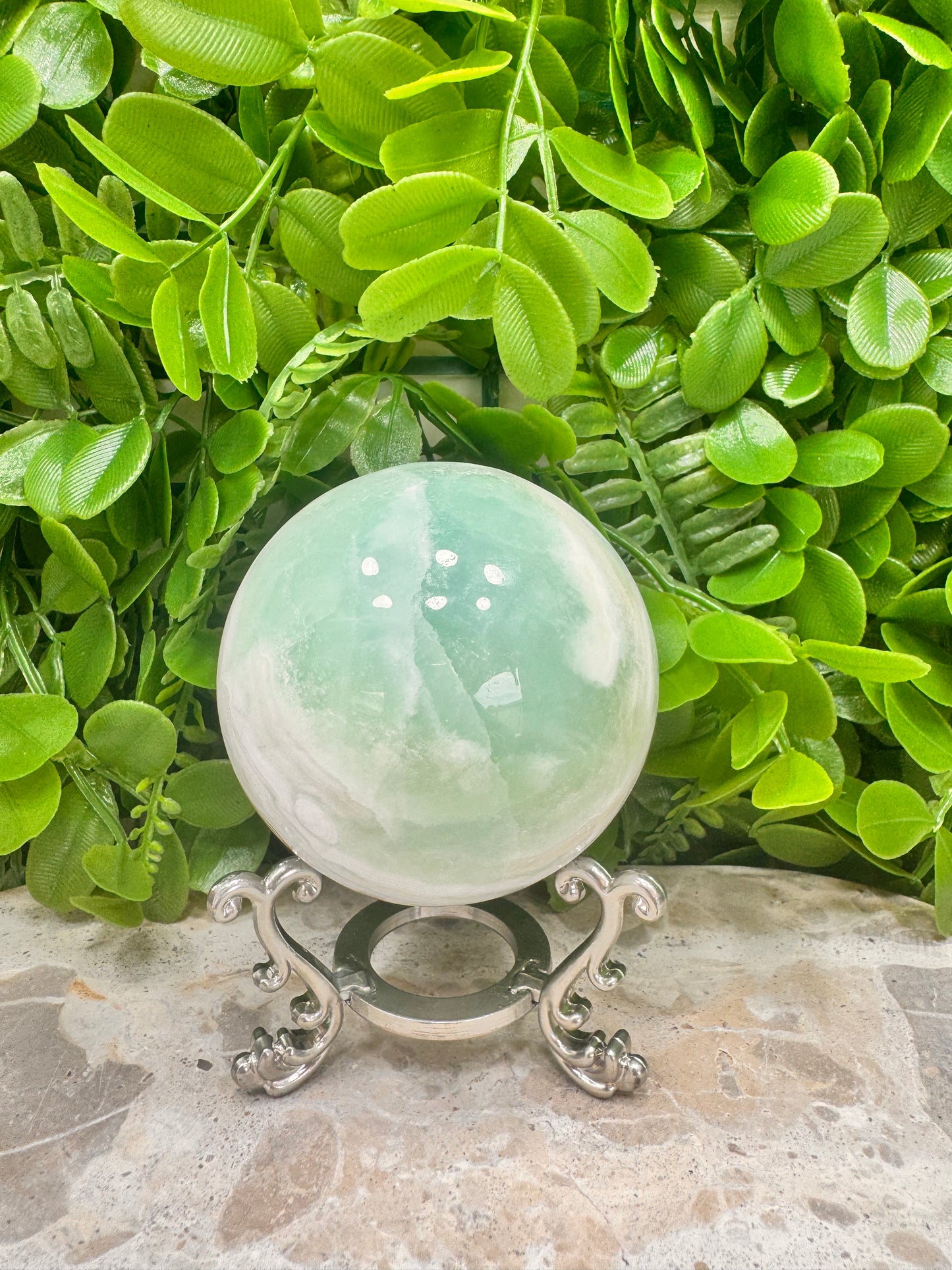 Pistachio Calcite Sphere 566g