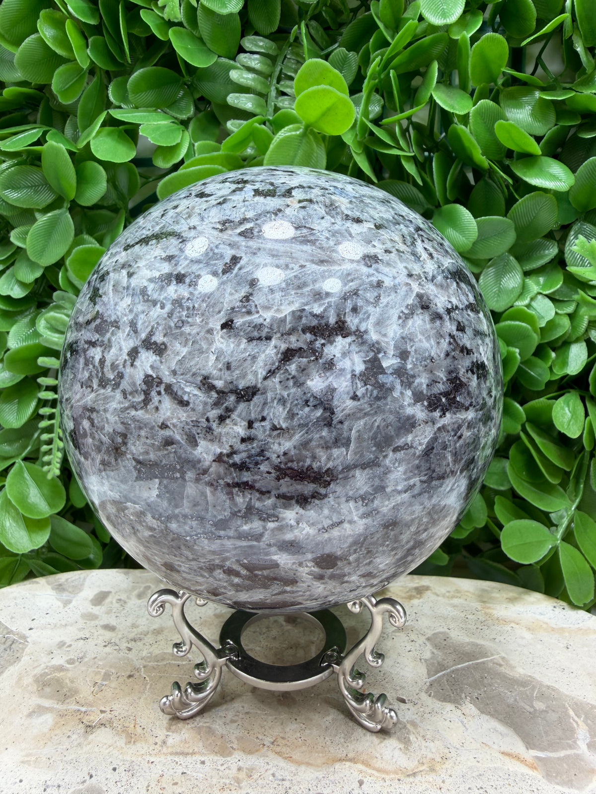 Larvikite Sphere | Grounding • Protection • Clarity