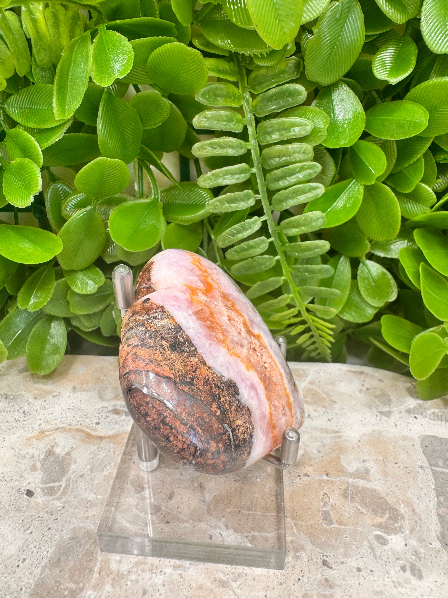 Pink Aragonite Heart 138g