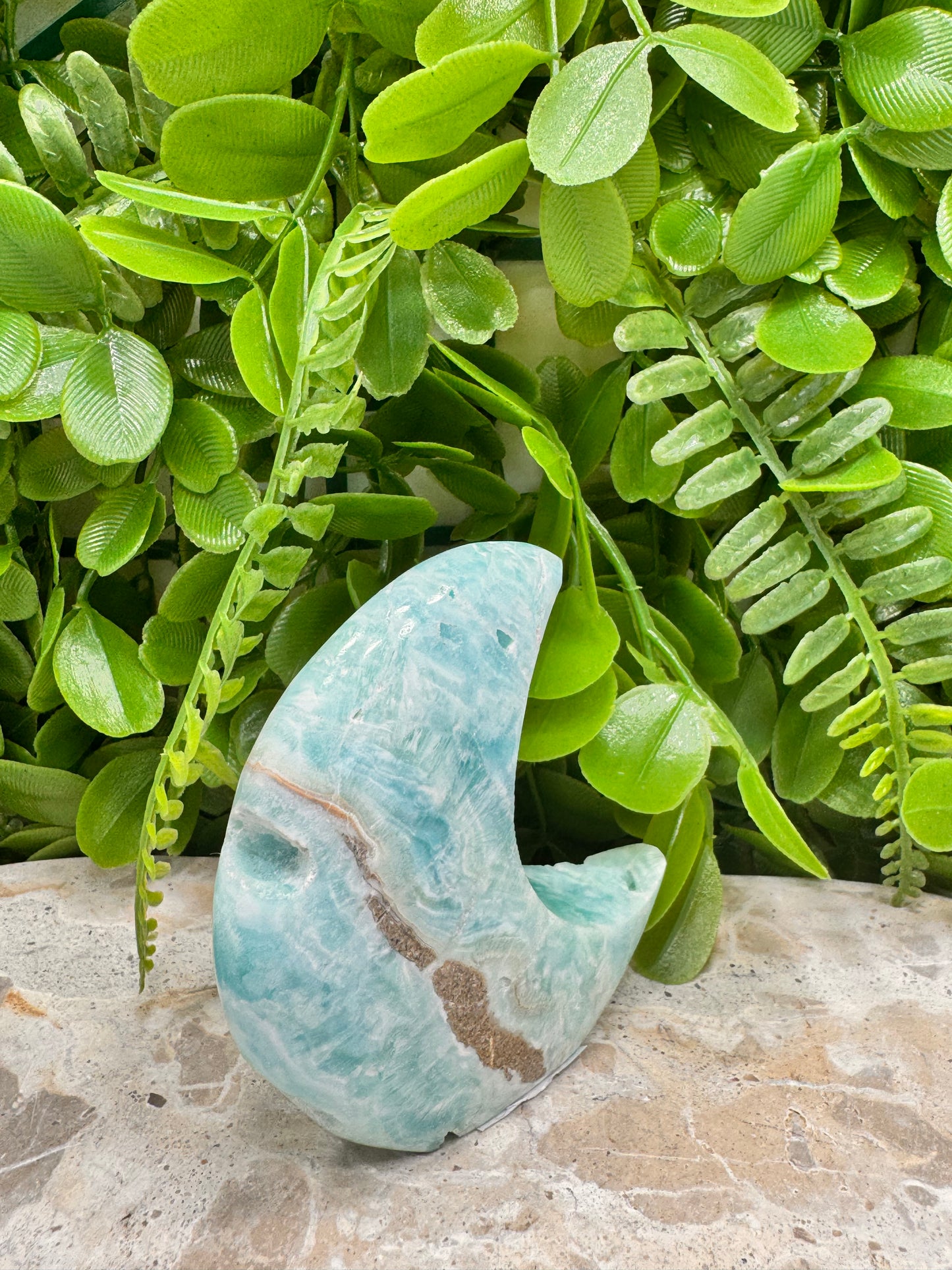 Blue Aragonite Moon 160g