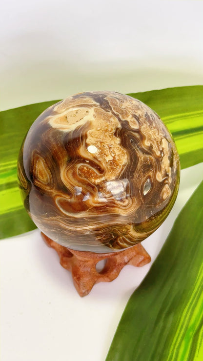 Chocolate Calcite Sphere 456g