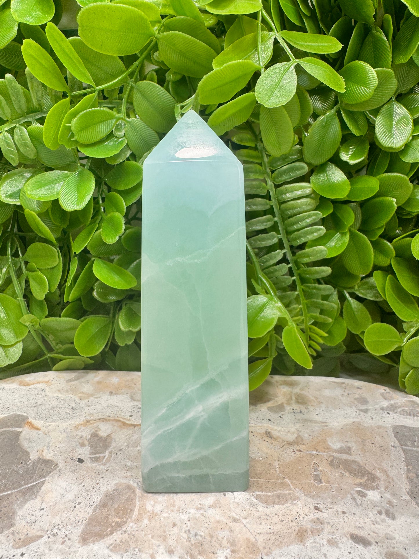 Pistachio Calcite Tower 436g