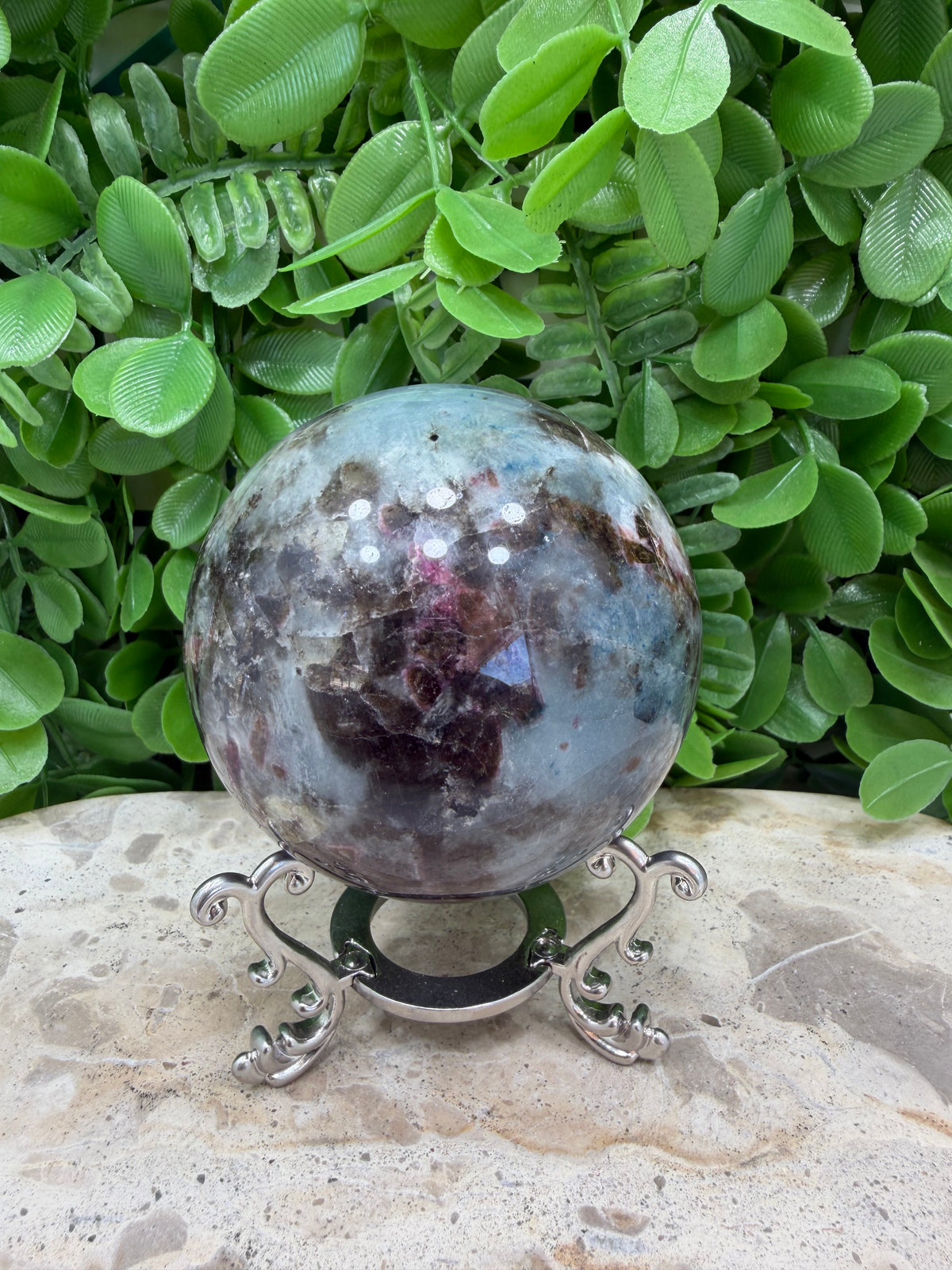 Unicorn Stone Sphere 546g | Calm • Love • Positivity