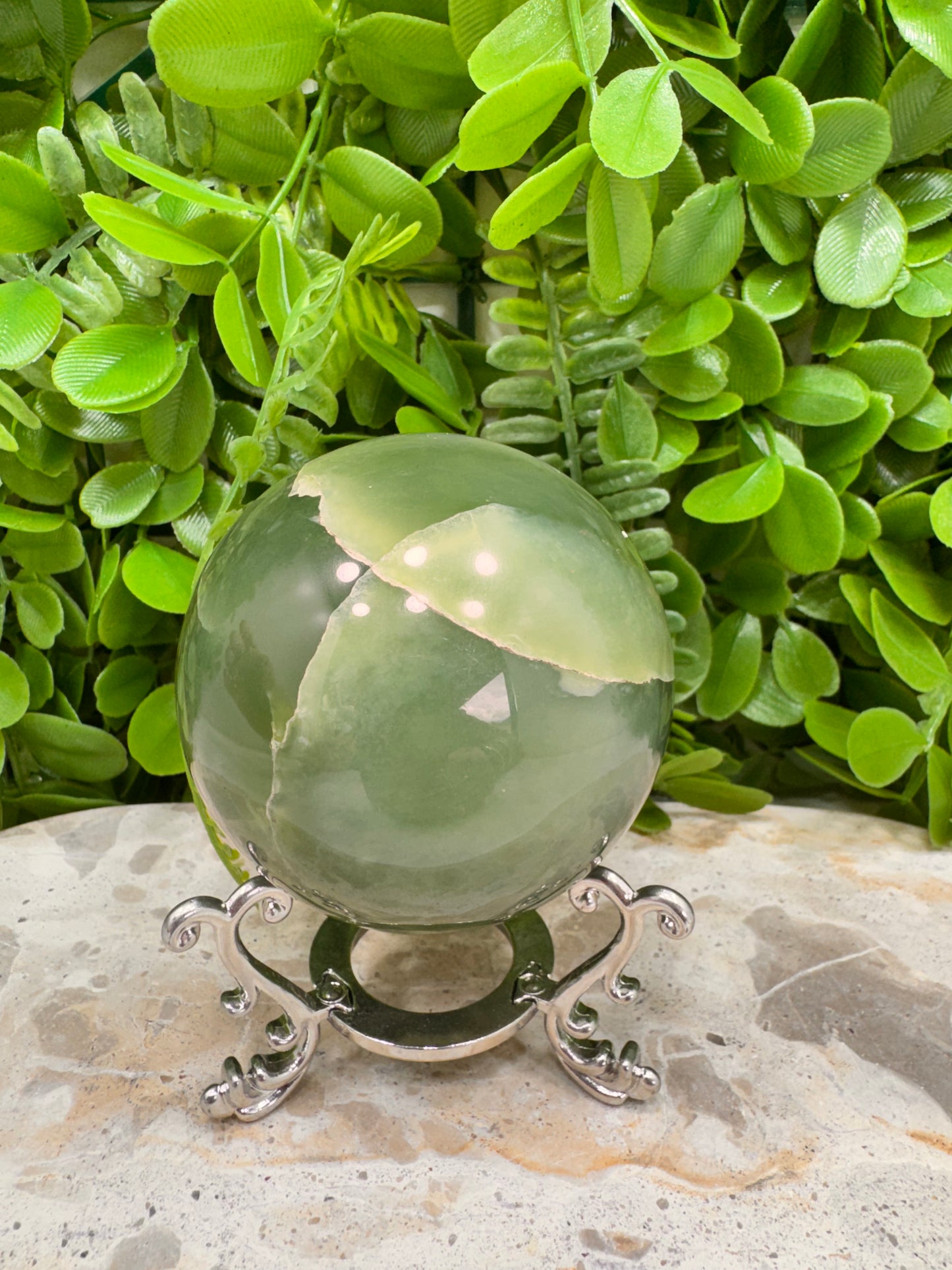 Flower Jade Sphere 438g