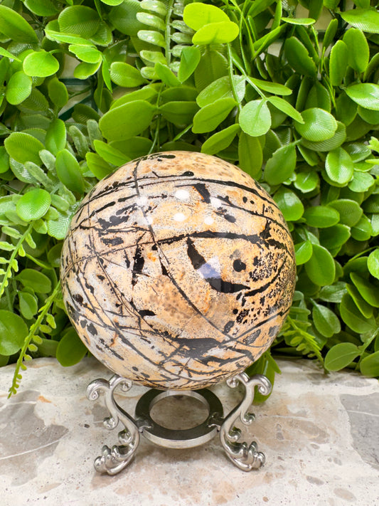 Picture Jasper Sphere 1128g