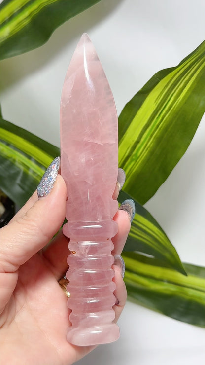 Rose Quartz Knife 114g