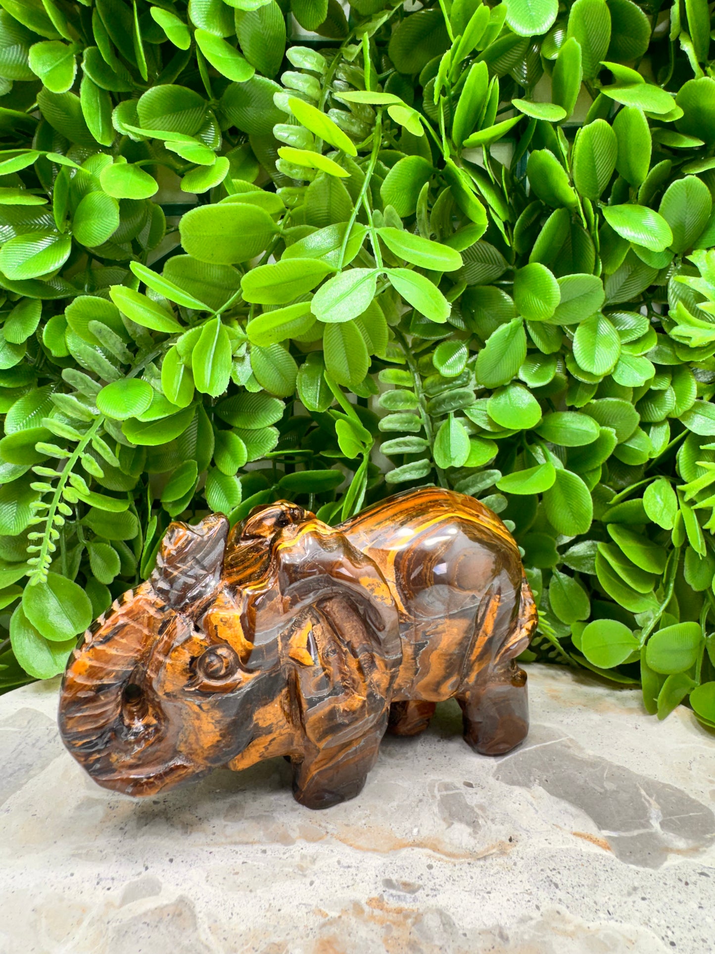 Tiger Eye/Tiger Ore Elephant 704g