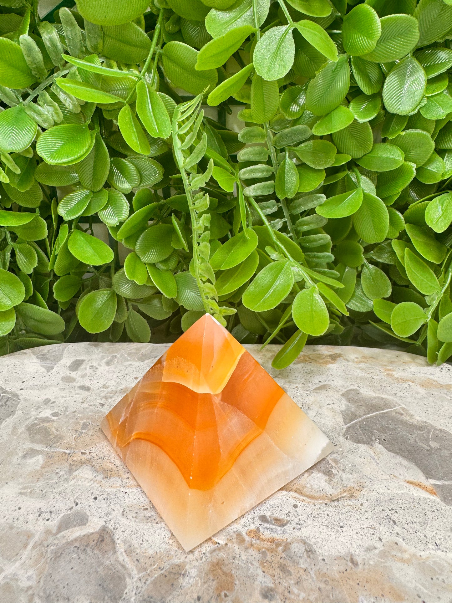 Brown Aragonite Pyramid 224g