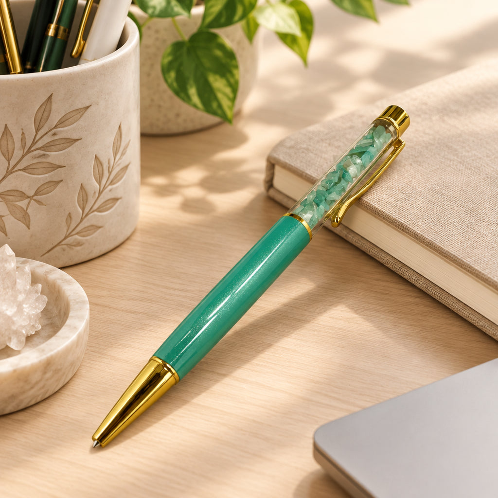 Amazonite Premium Crystal Chip Pen