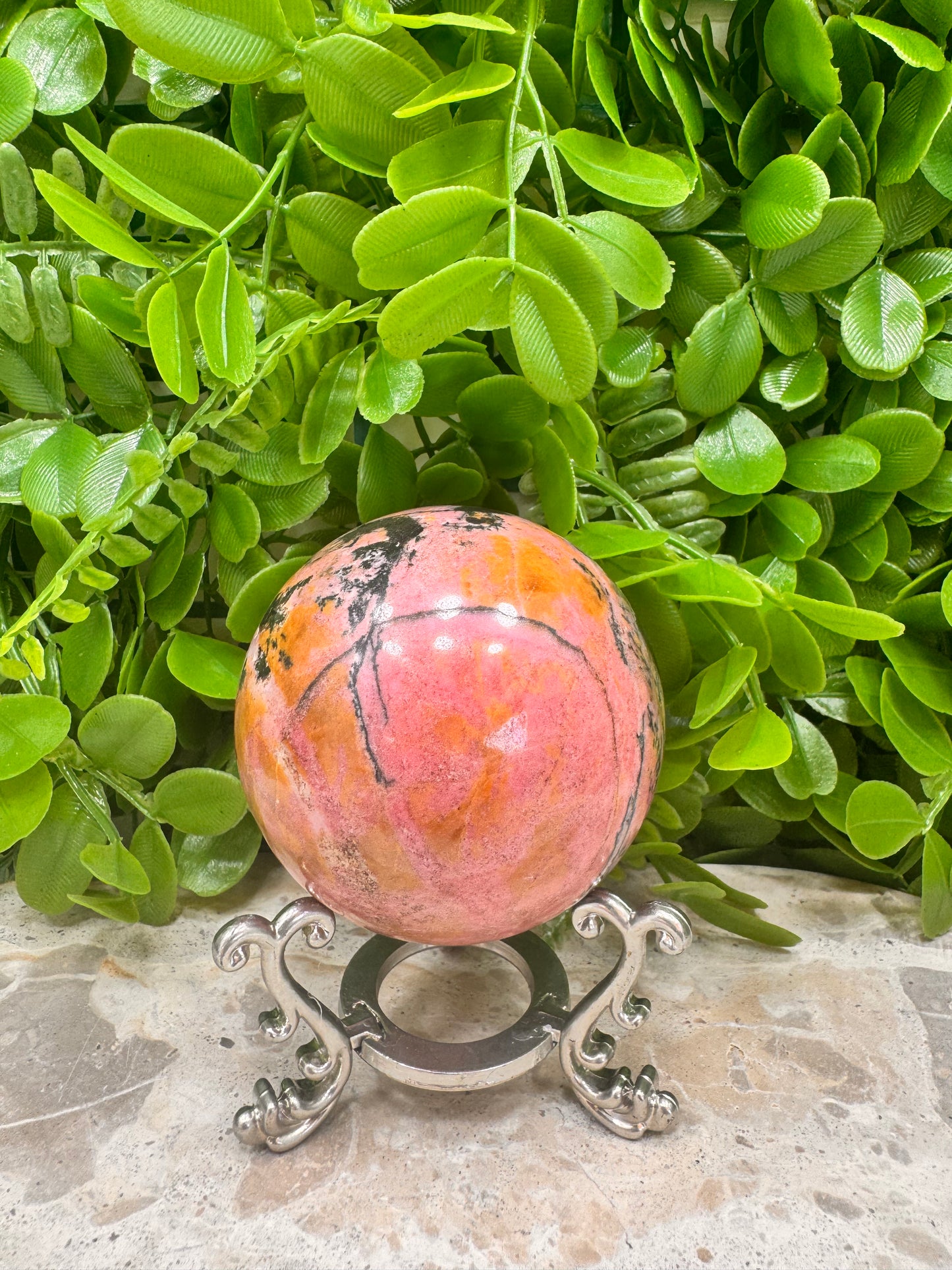 Rhodonite Sphere 568g
